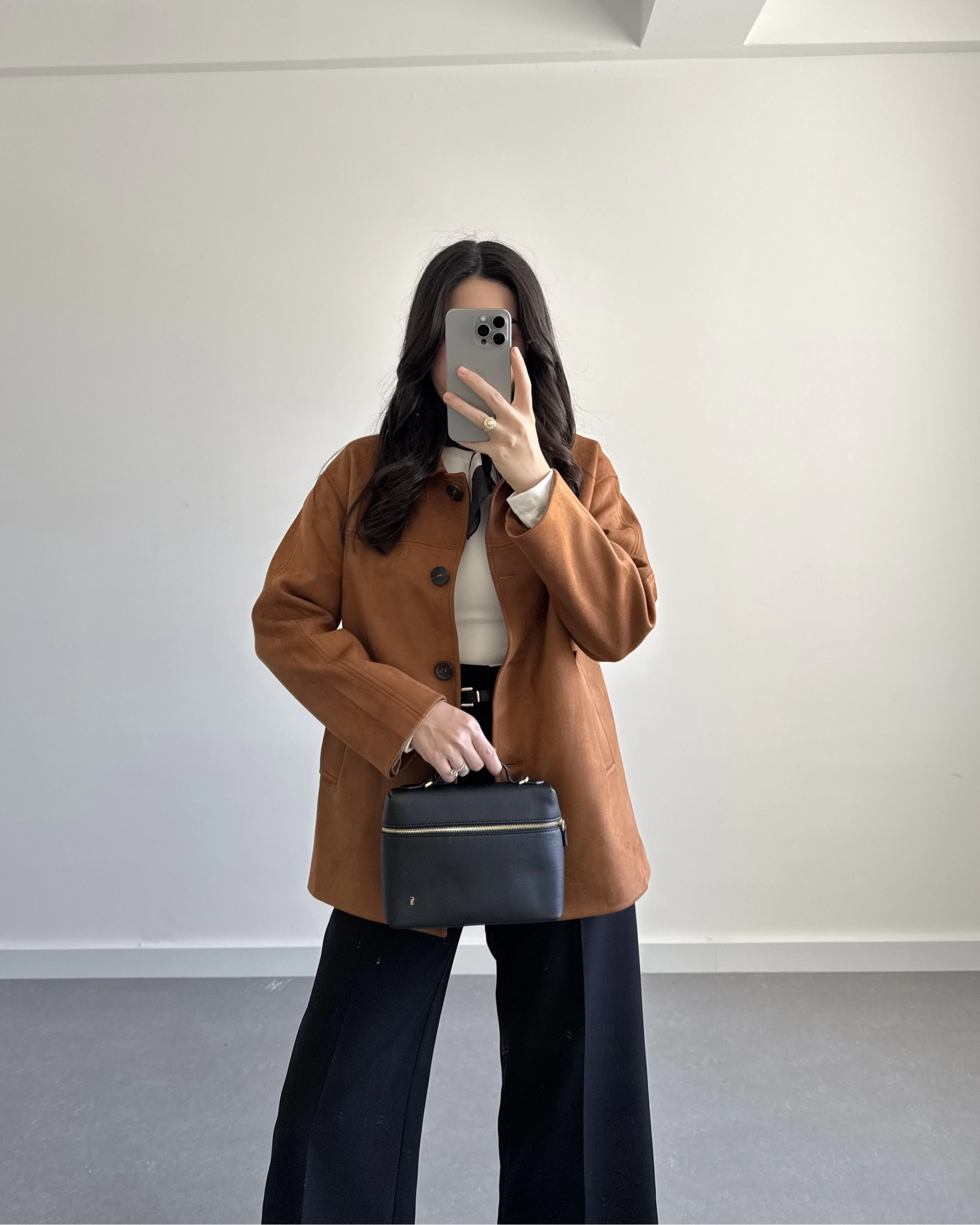 TABA SÜET ÖNÜ DÜĞMELİ CEKET