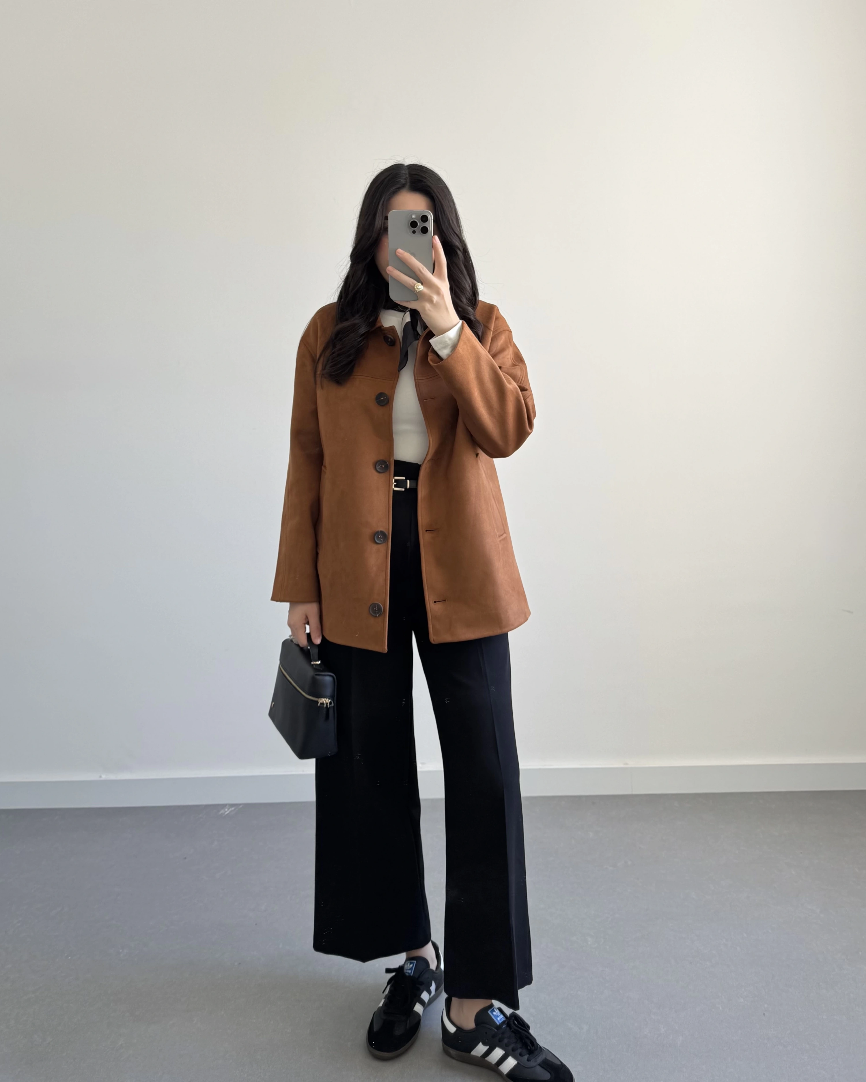 TABA SÜET ÖNÜ DÜĞMELİ CEKET