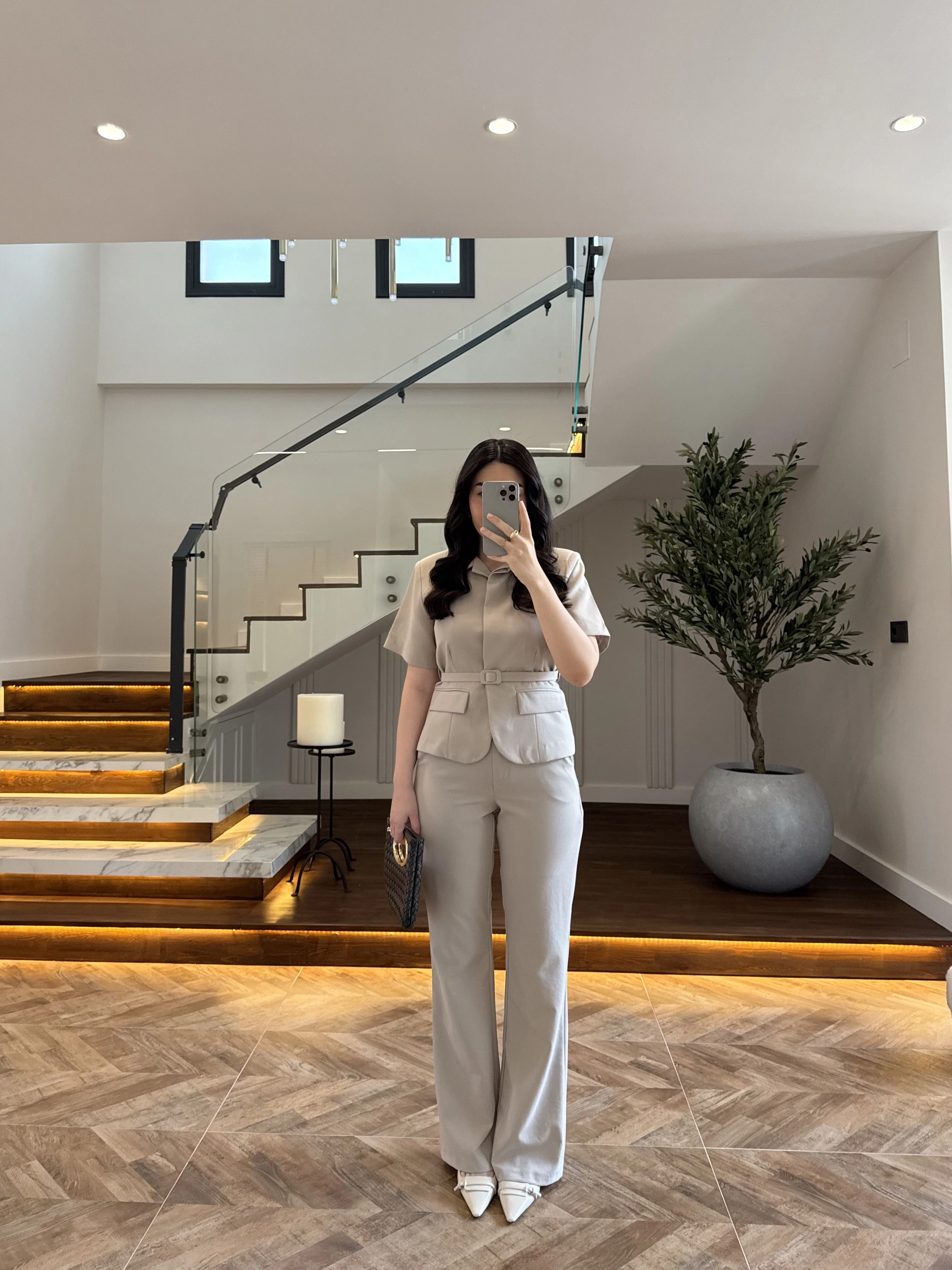 TAŞ KEMERLİ İSPANYOL PAÇA PANTOLON TAKIM -9214