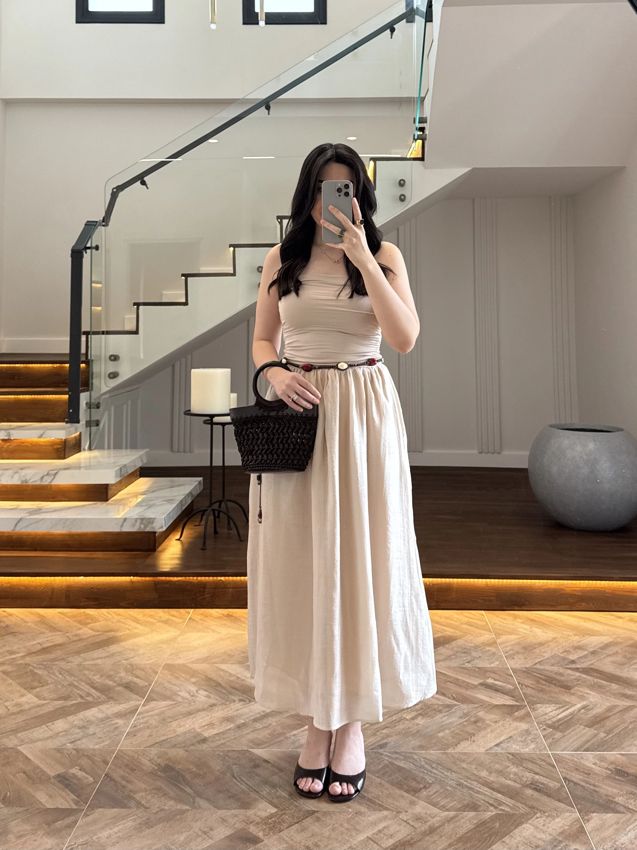 TAŞ KONTSRAST DÜZ YAKA ELBİSE-0106
