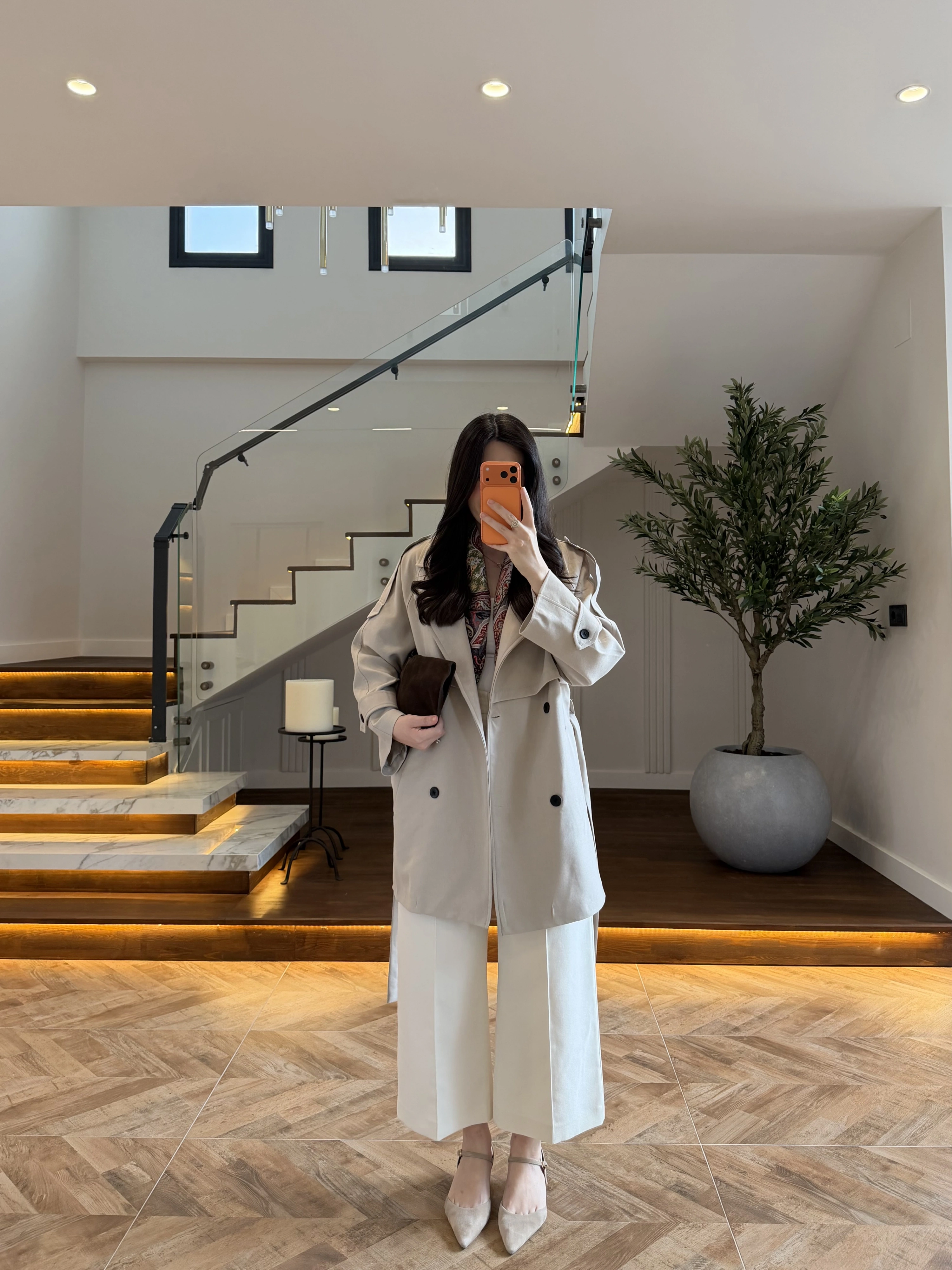 TAŞ KUŞAKLI APOLETLİ KISA TRENÇ -7738