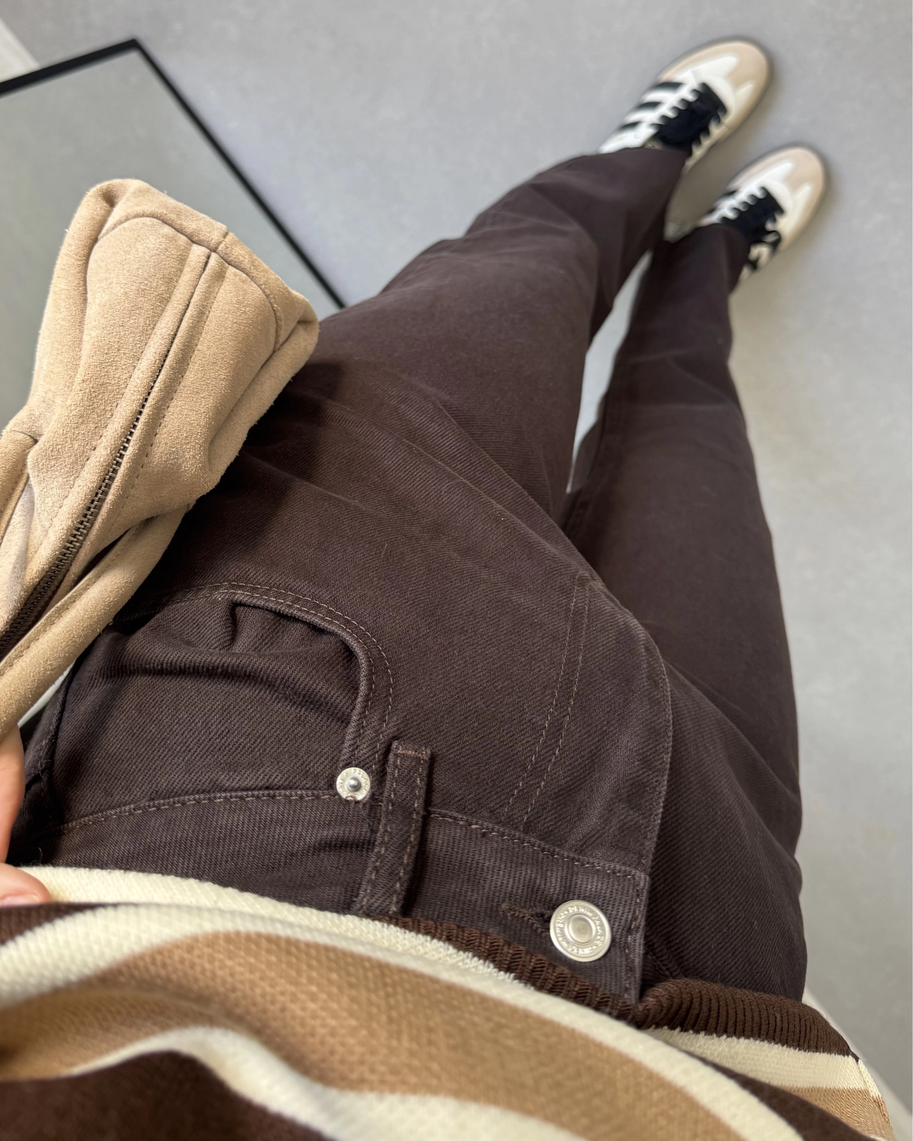 ULTRA YÜKSEK BEL STRAİGHT FİT MODEL KAHVE JEAN