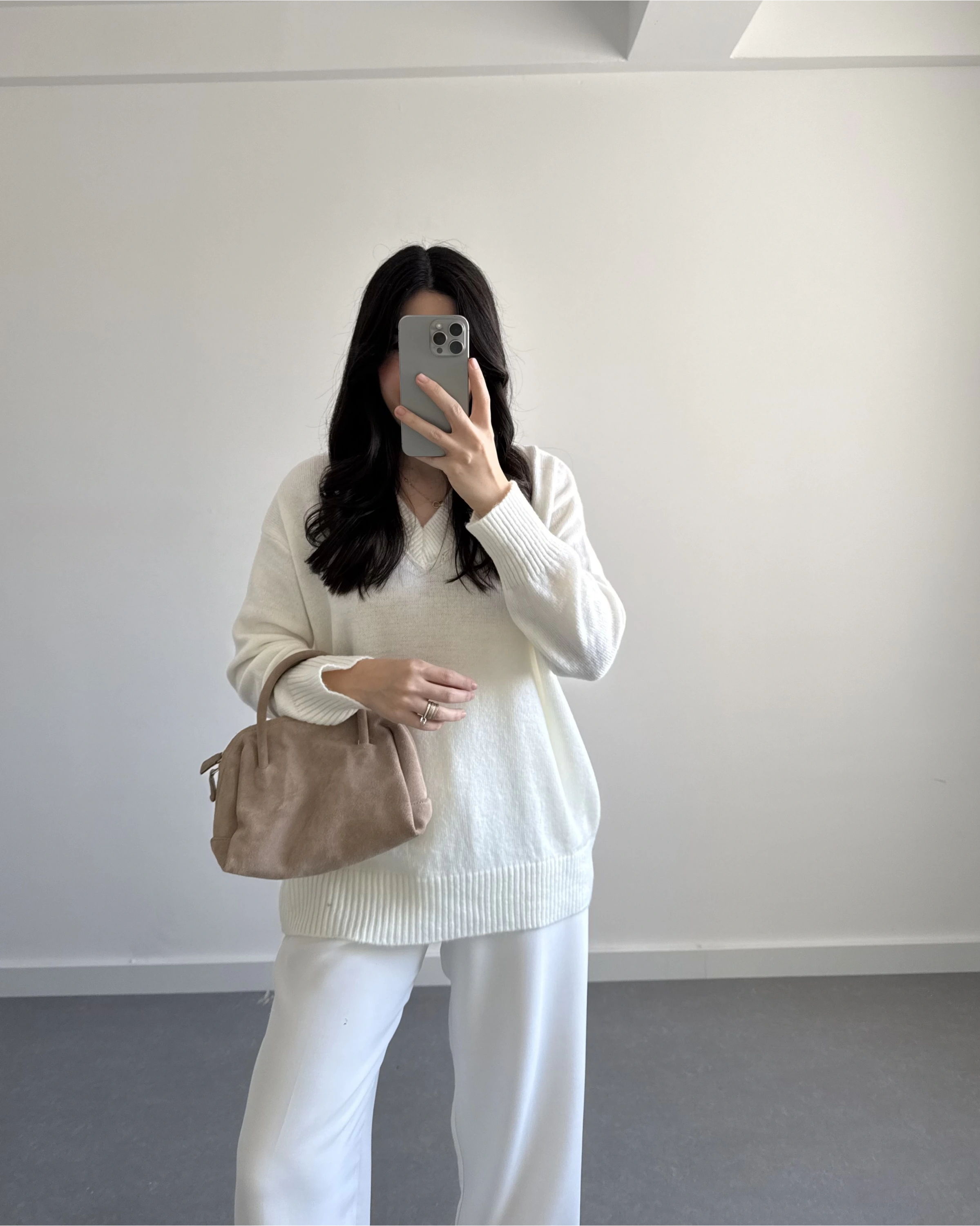 V YAKA PİNTEREST KAZAK EKRU