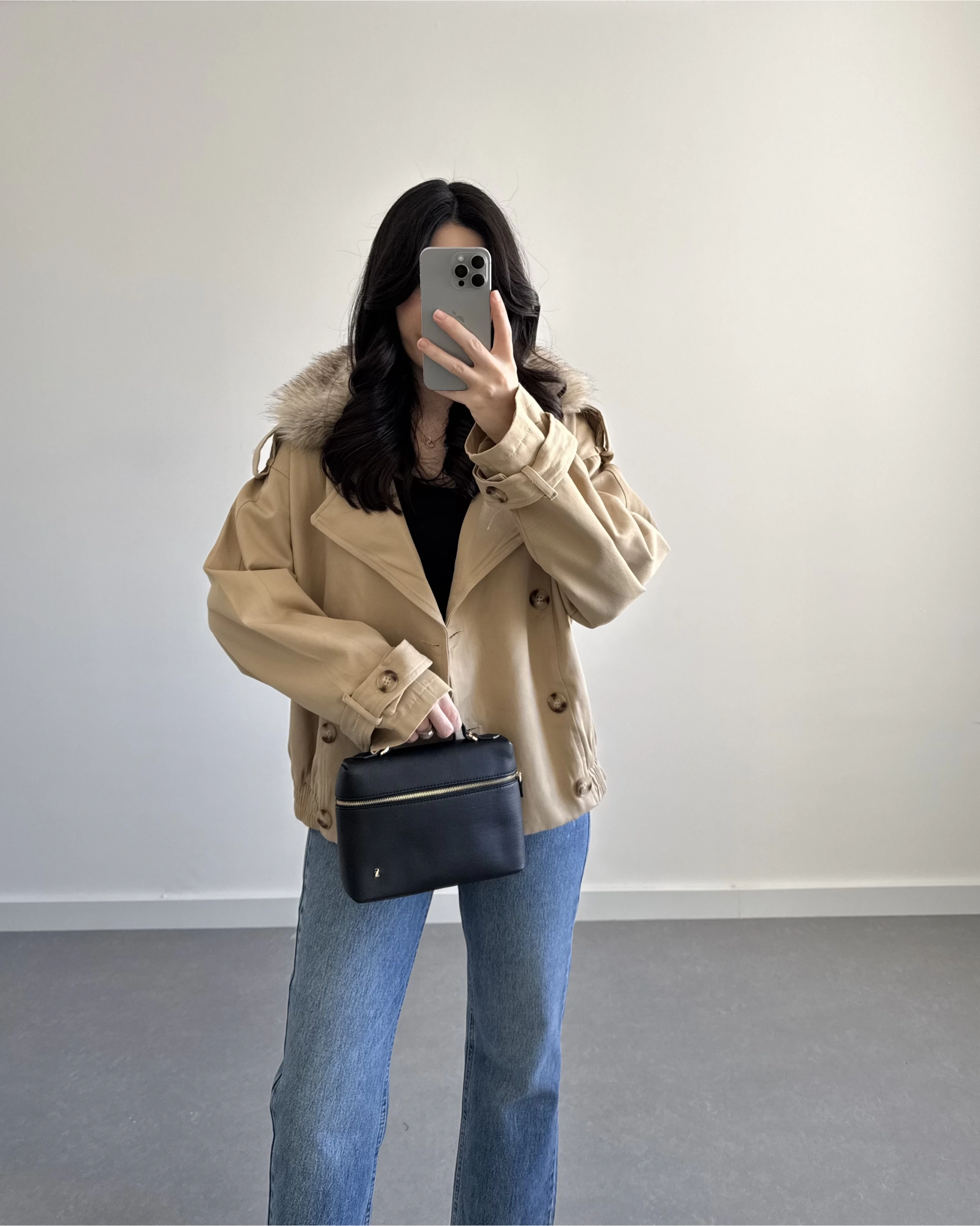 VİZON ÇIKARILABİLİR KÜRKLÜ TRENÇKOT