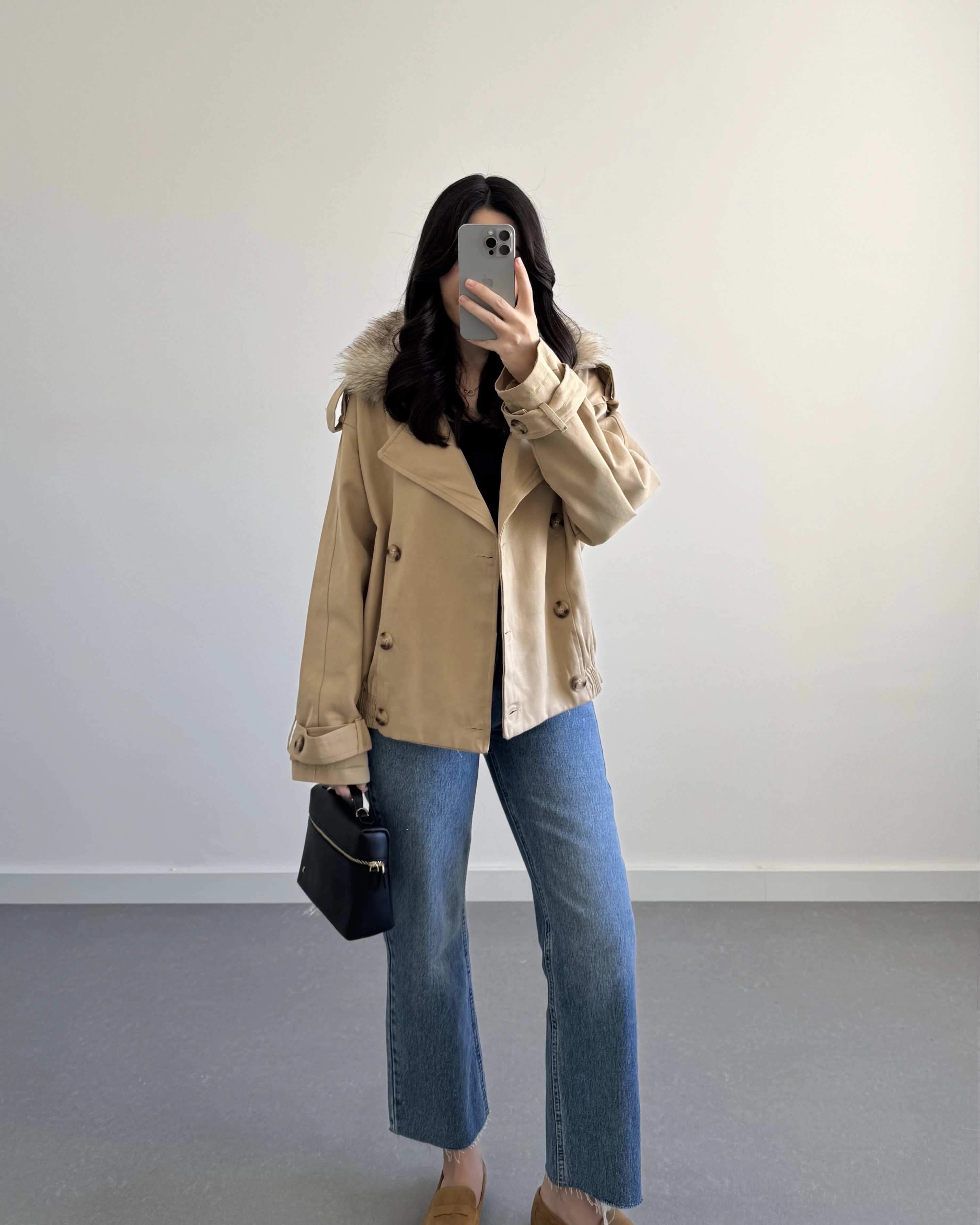 VİZON ÇIKARILABİLİR KÜRKLÜ TRENÇKOT