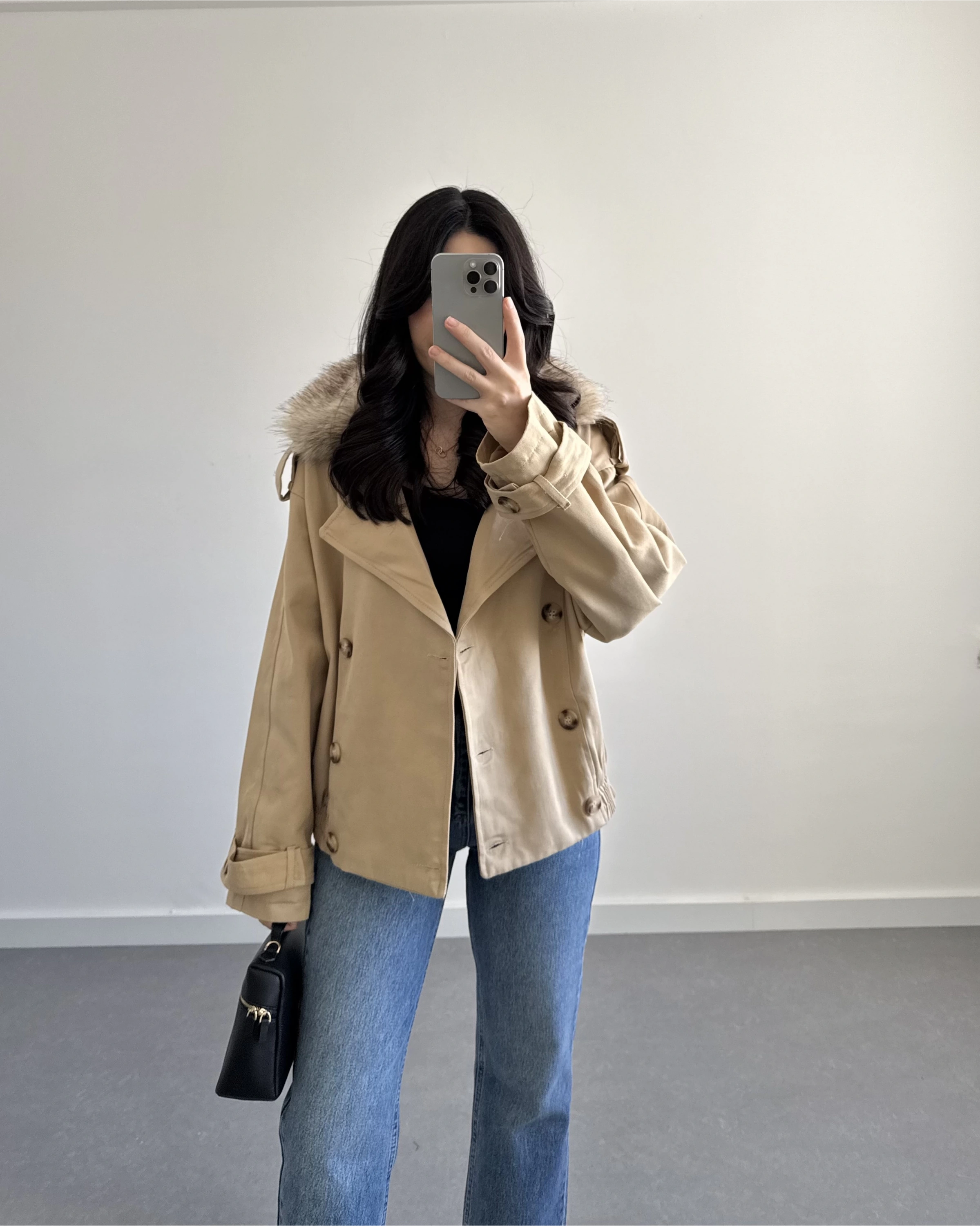 VİZON ÇIKARILABİLİR KÜRKLÜ TRENÇKOT