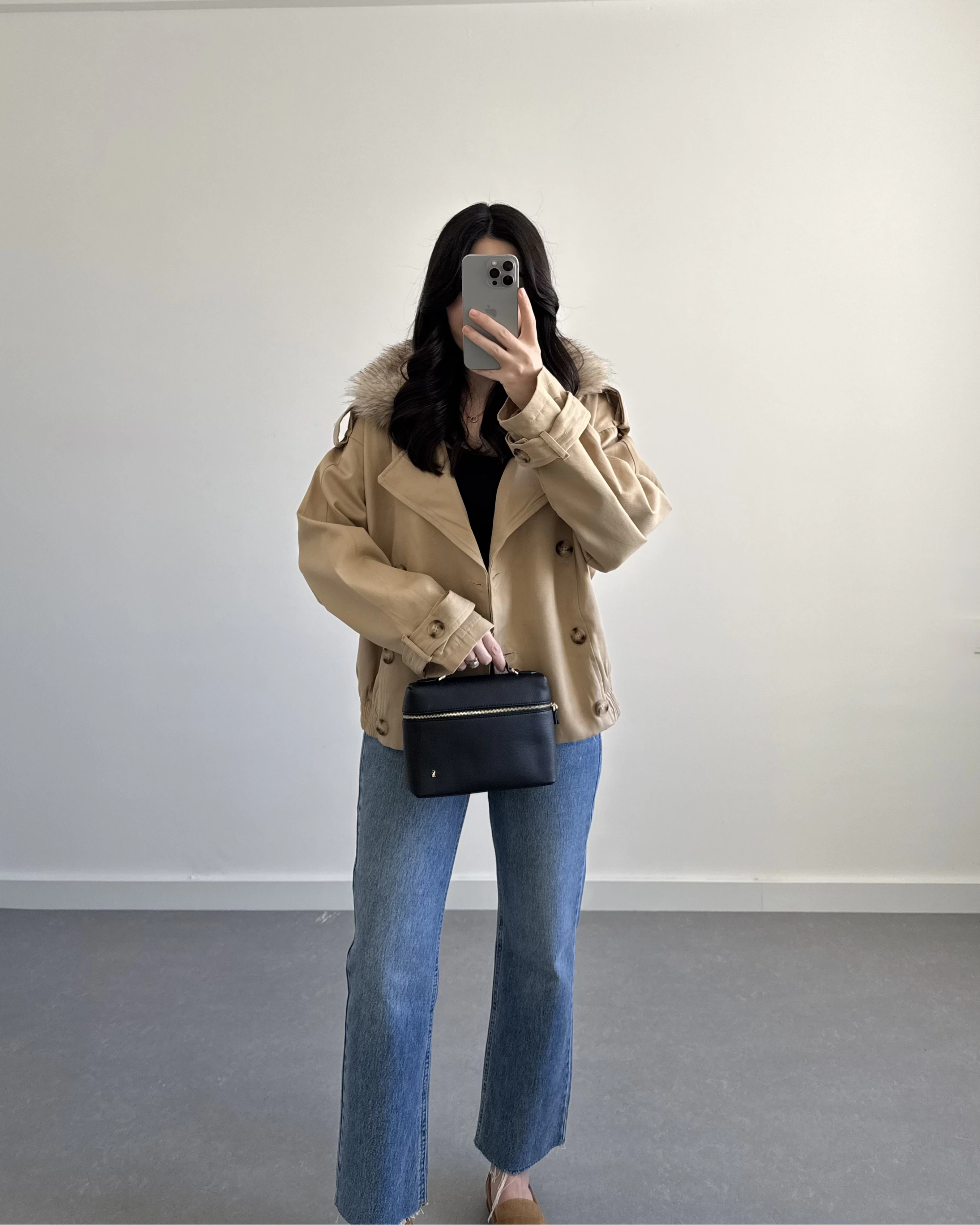 VİZON ÇIKARILABİLİR KÜRKLÜ TRENÇKOT