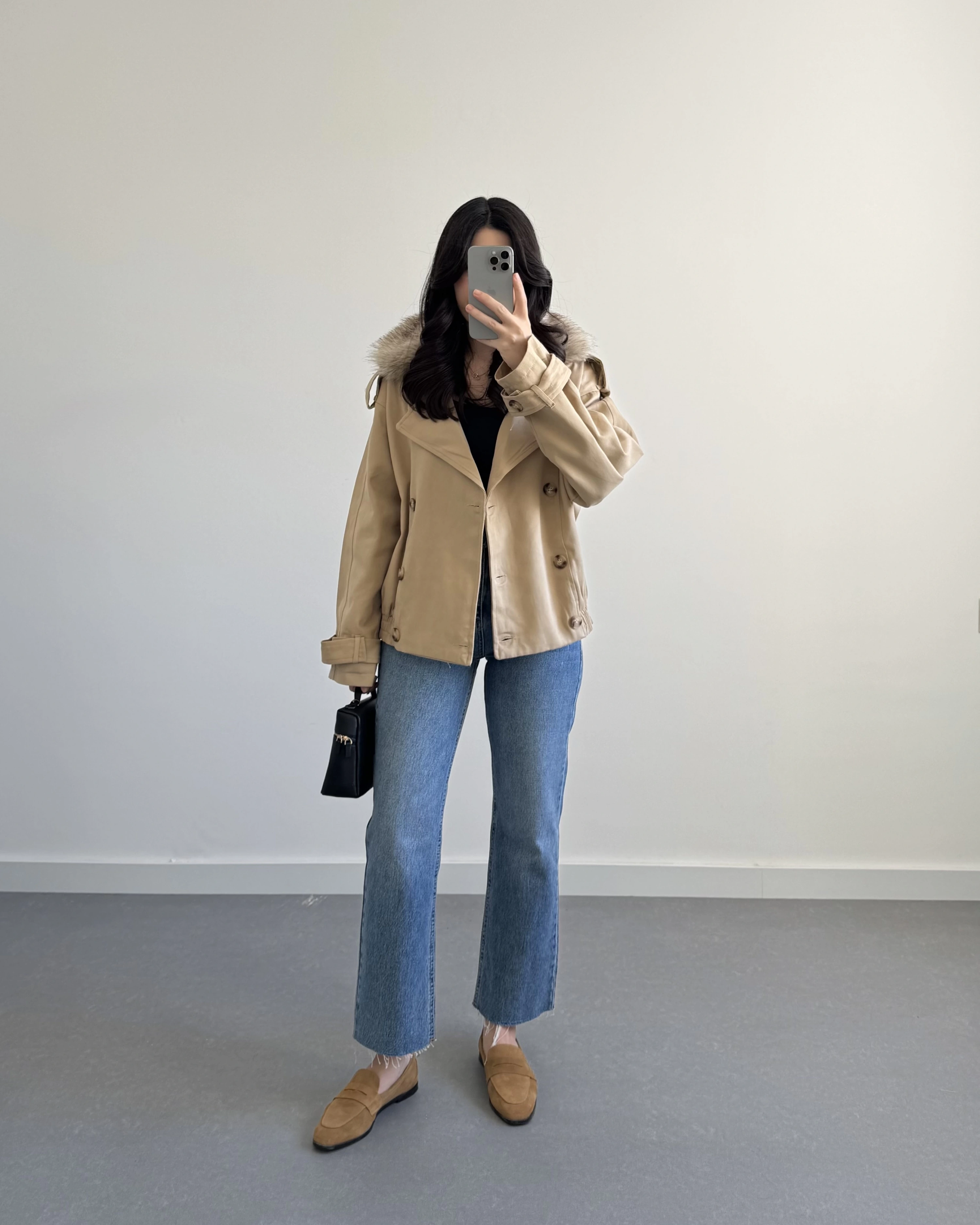 VİZON ÇIKARILABİLİR KÜRKLÜ TRENÇKOT