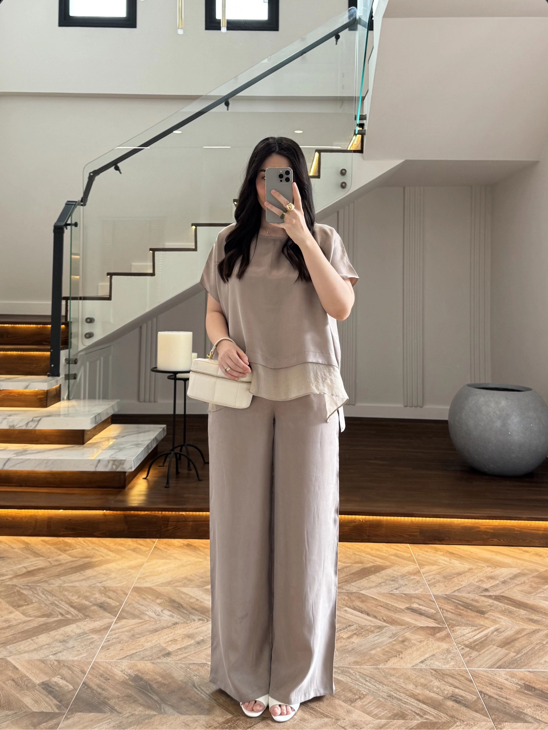 VİZON GARNİLİ BLUZ PANTOLON TAKIM -51420
