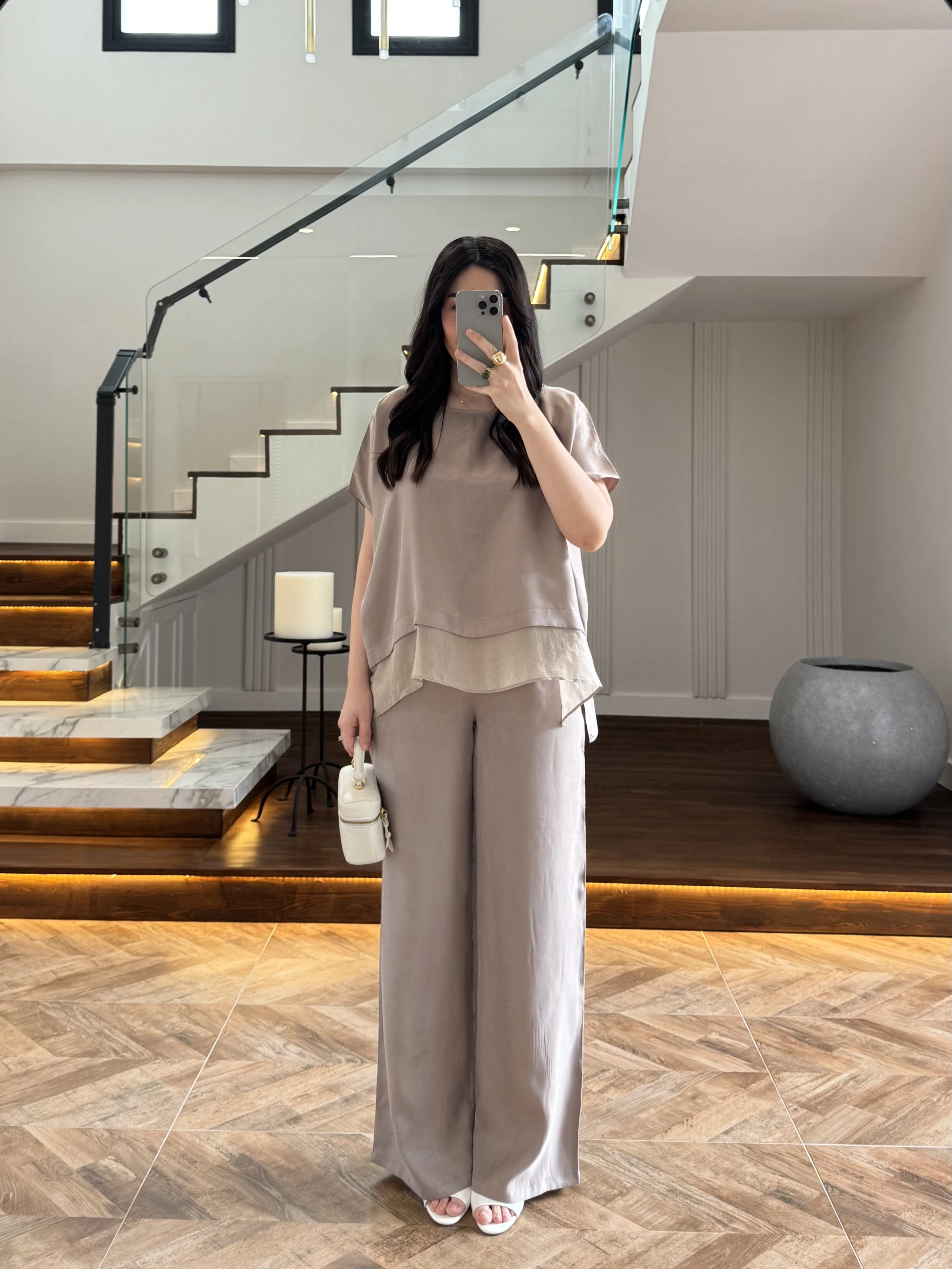 VİZON GARNİLİ BLUZ PANTOLON TAKIM -51420