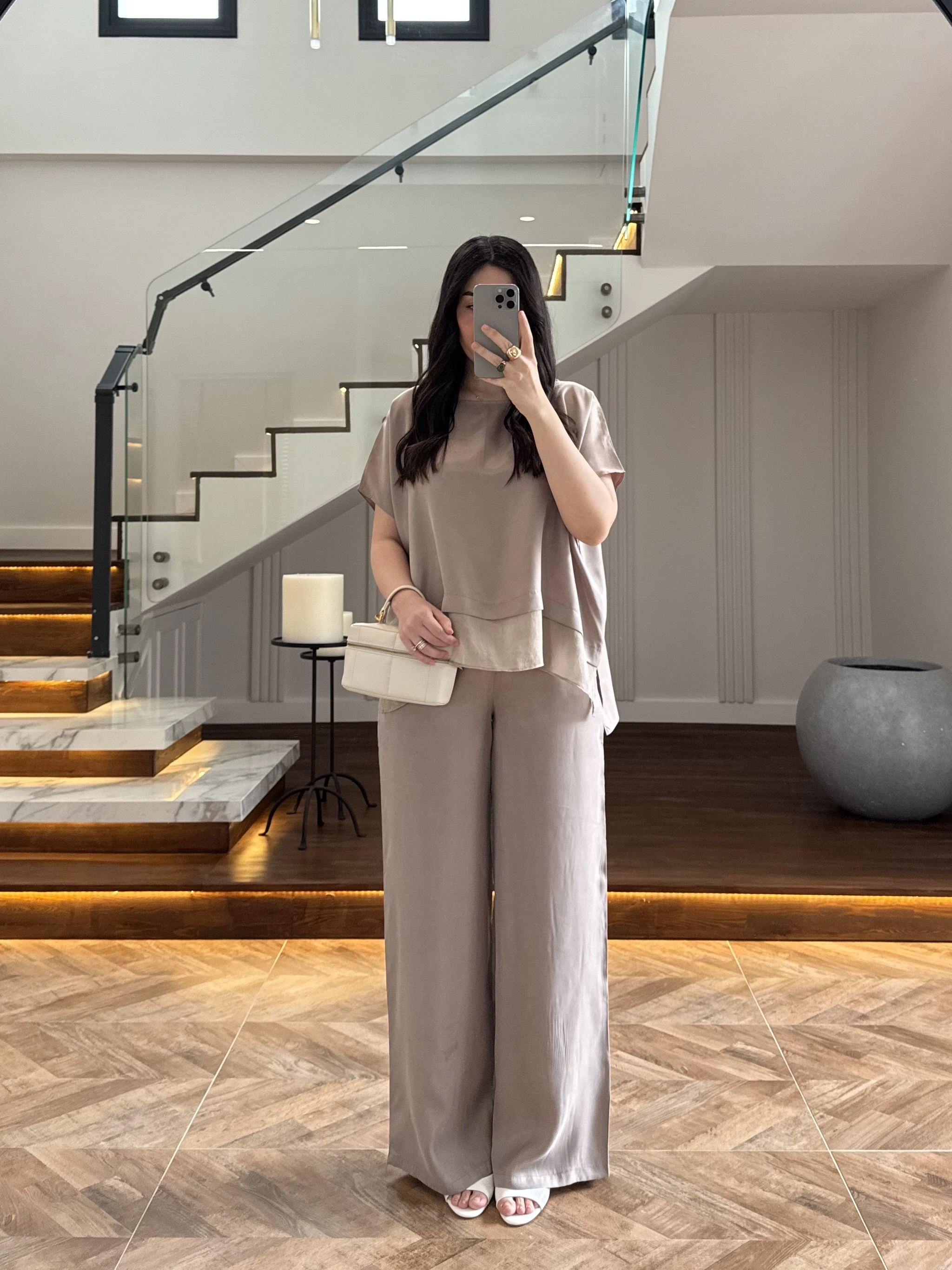 VİZON GARNİLİ BLUZ PANTOLON TAKIM -51420