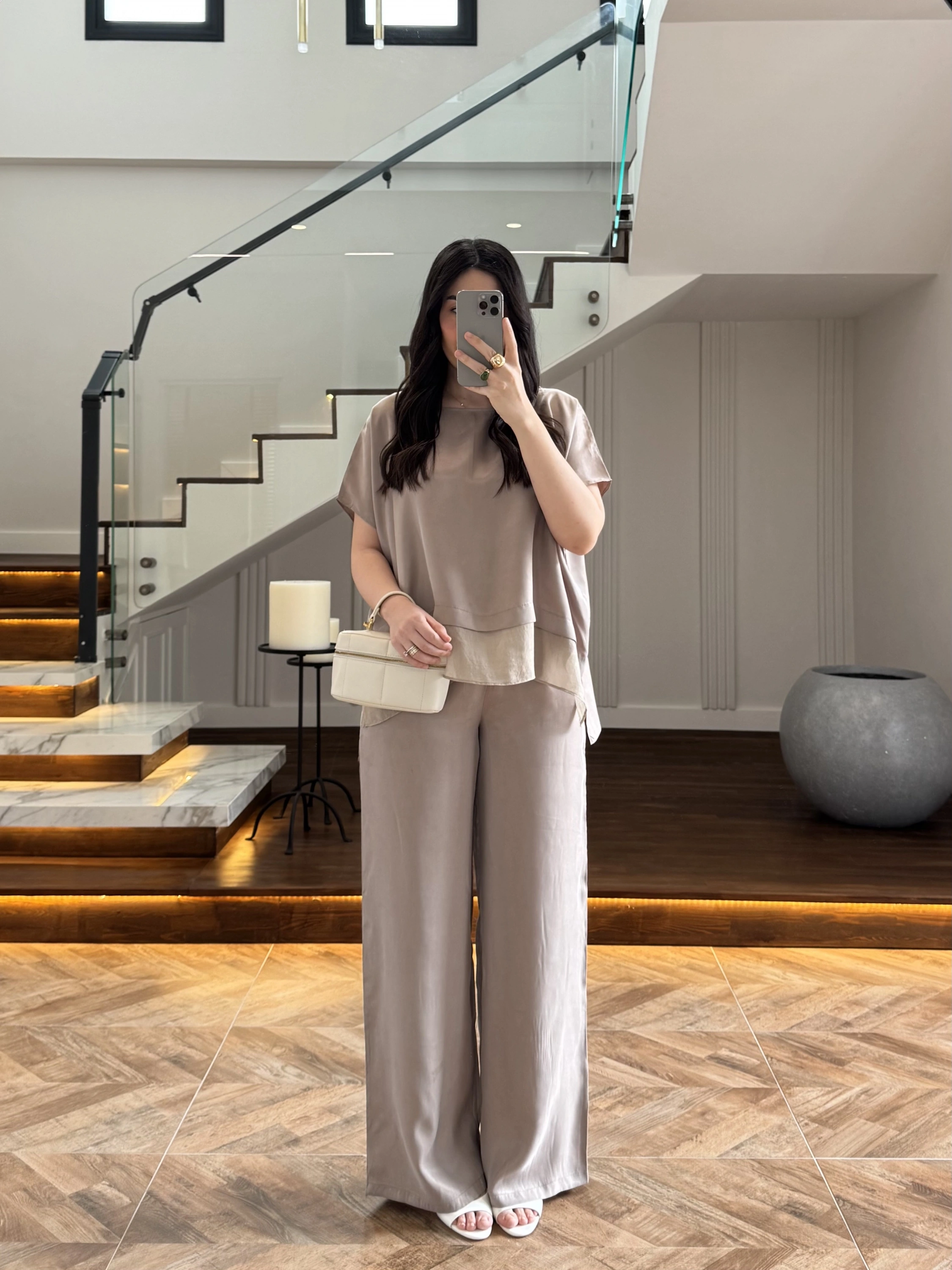 VİZON GARNİLİ BLUZ PANTOLON TAKIM -51420