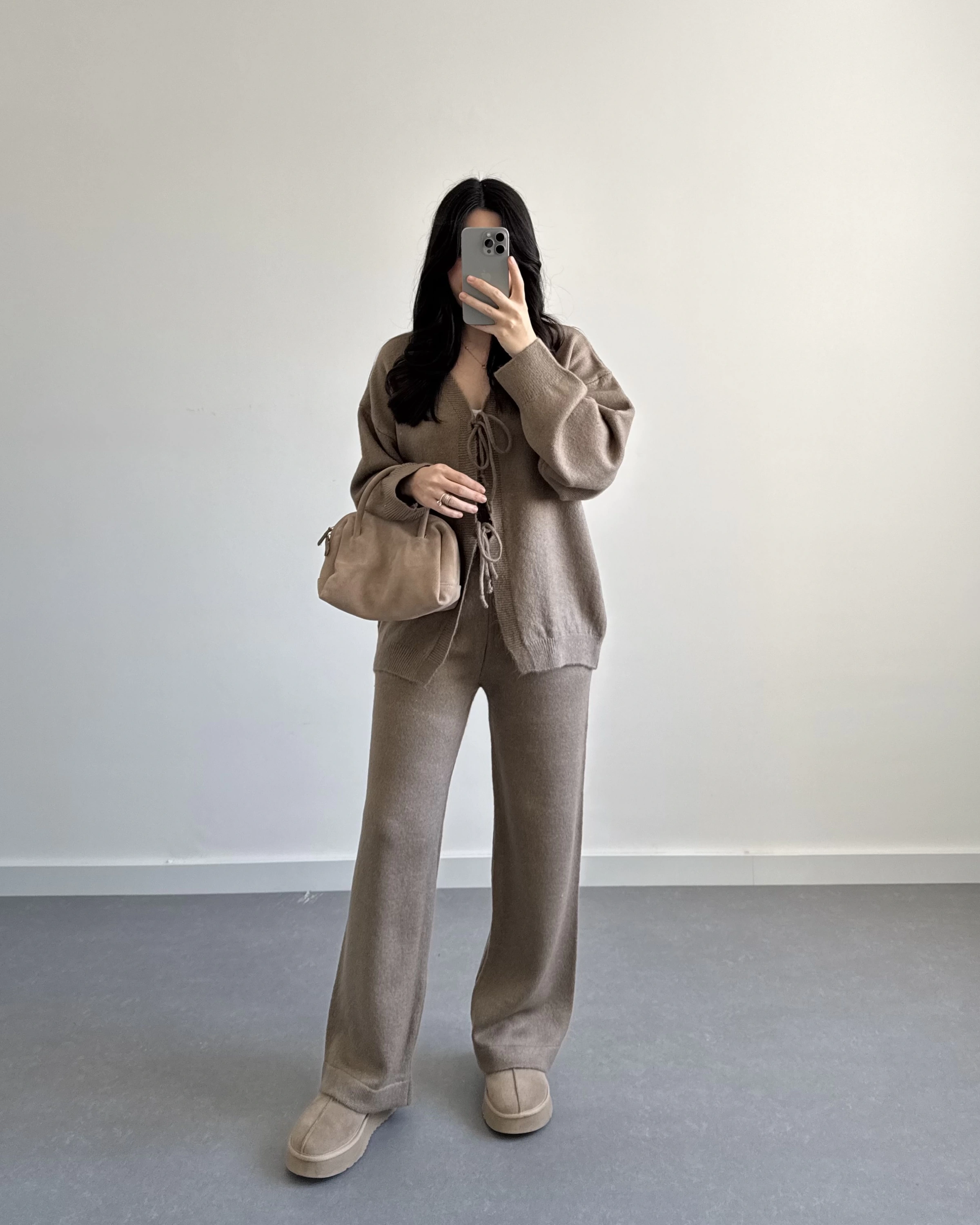 VİZON ÖNÜ BAĞLAMALI PİNTEREST TRİKO TAKIM