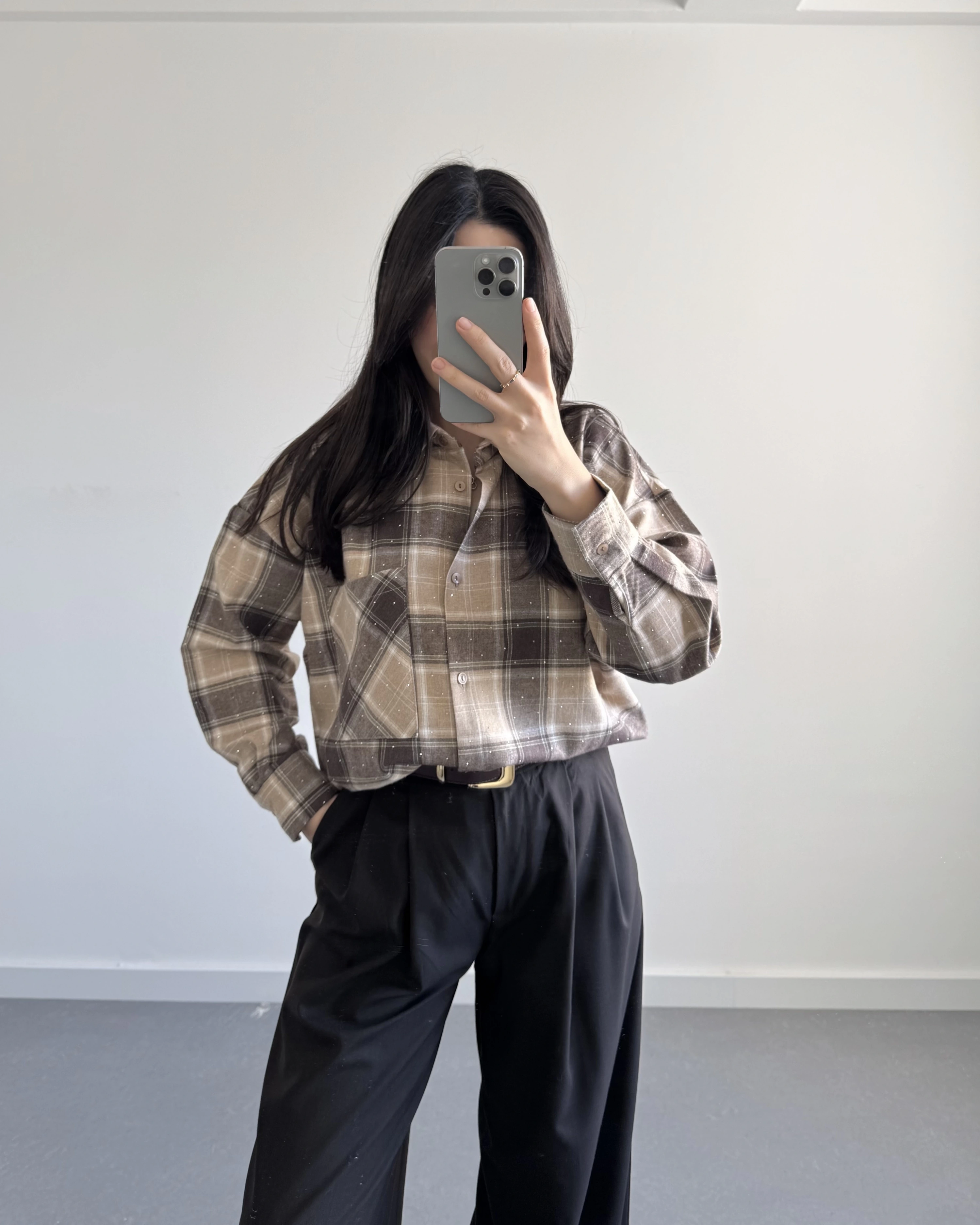 VİZON TAŞLI EKOSE GÖMLEK