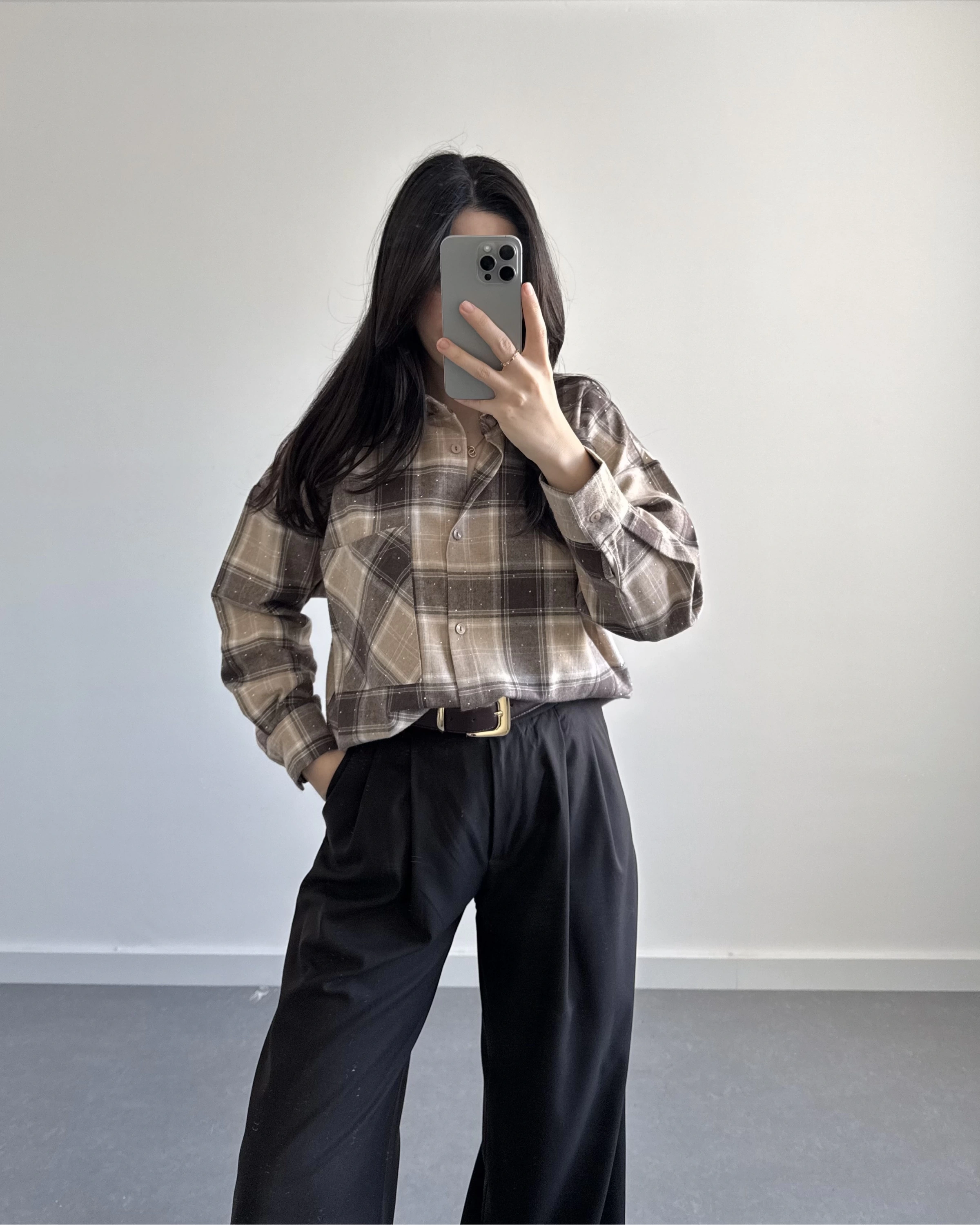 VİZON TAŞLI EKOSE GÖMLEK