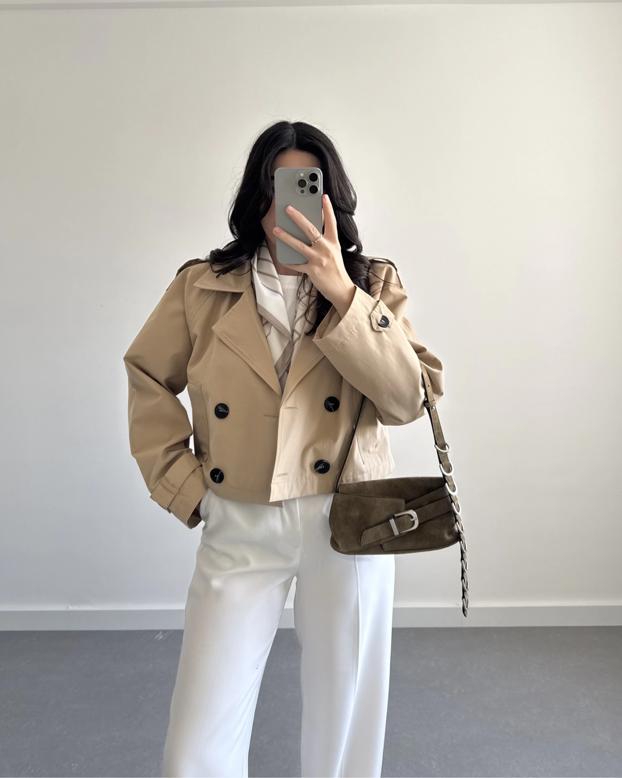 VİZON ZR MODEL KRUVAZE YAKA TRENÇKOT