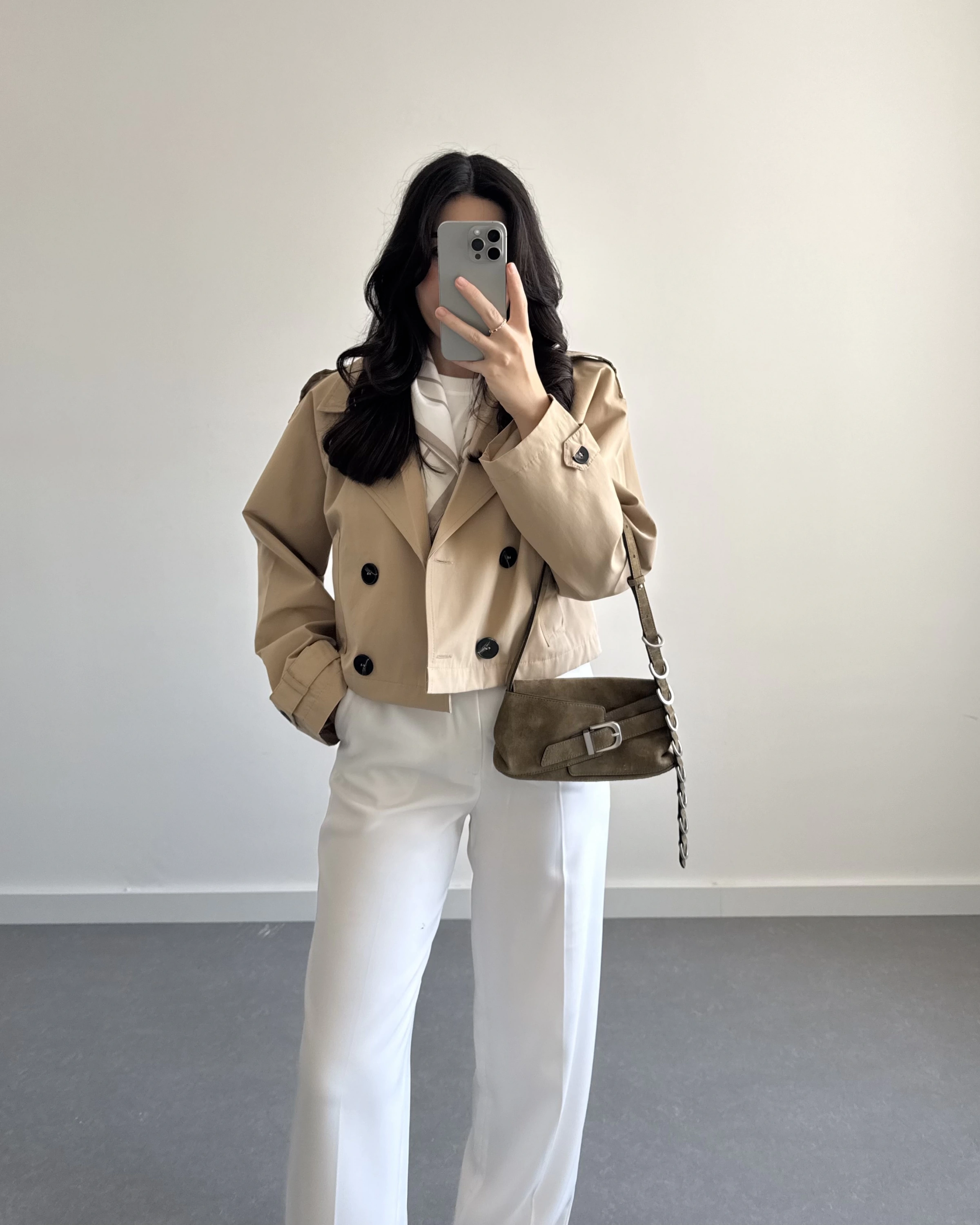 VİZON ZR MODEL KRUVAZE YAKA TRENÇKOT