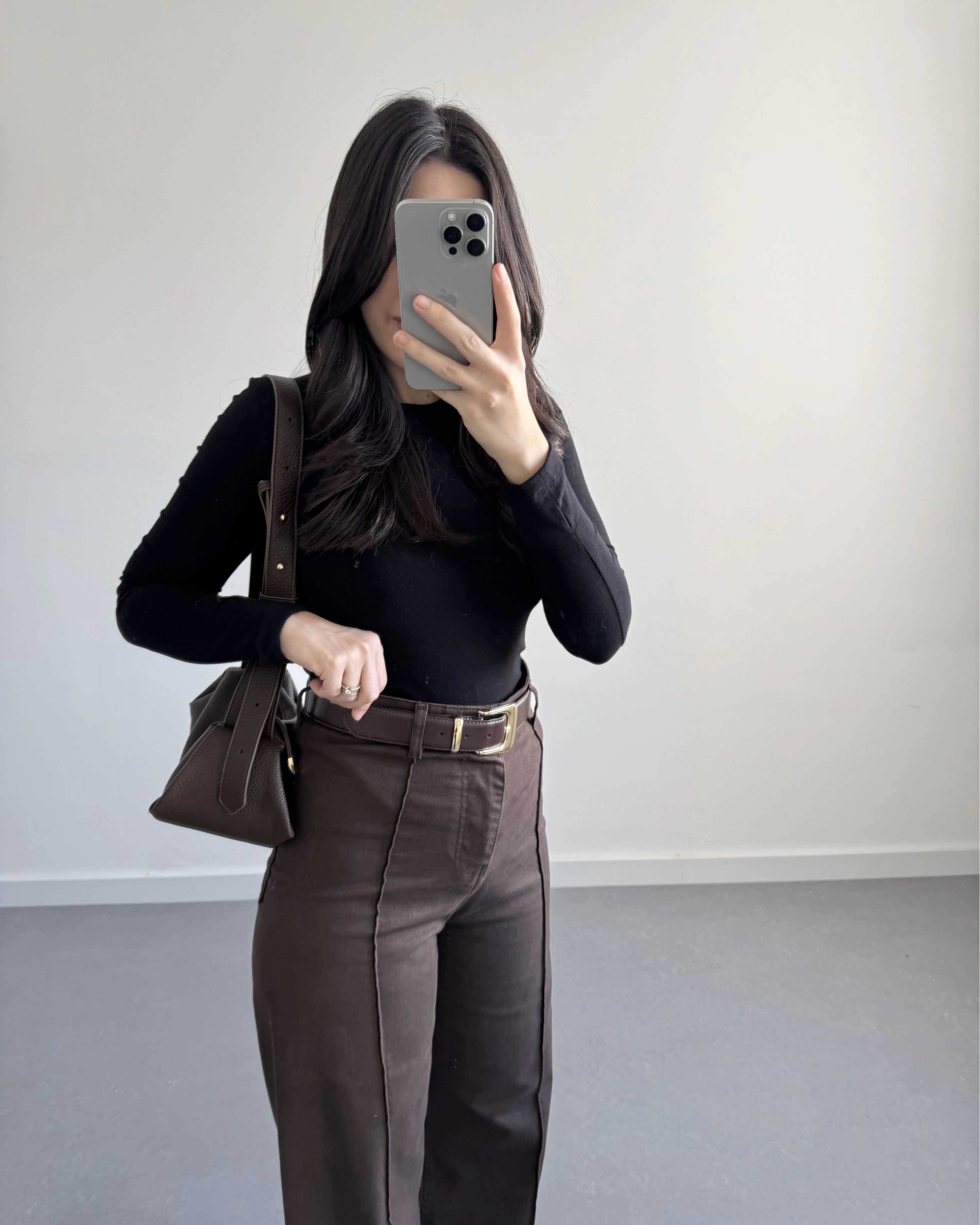 YÜKSEK BEL ÇİMALI KAHVE JEAN