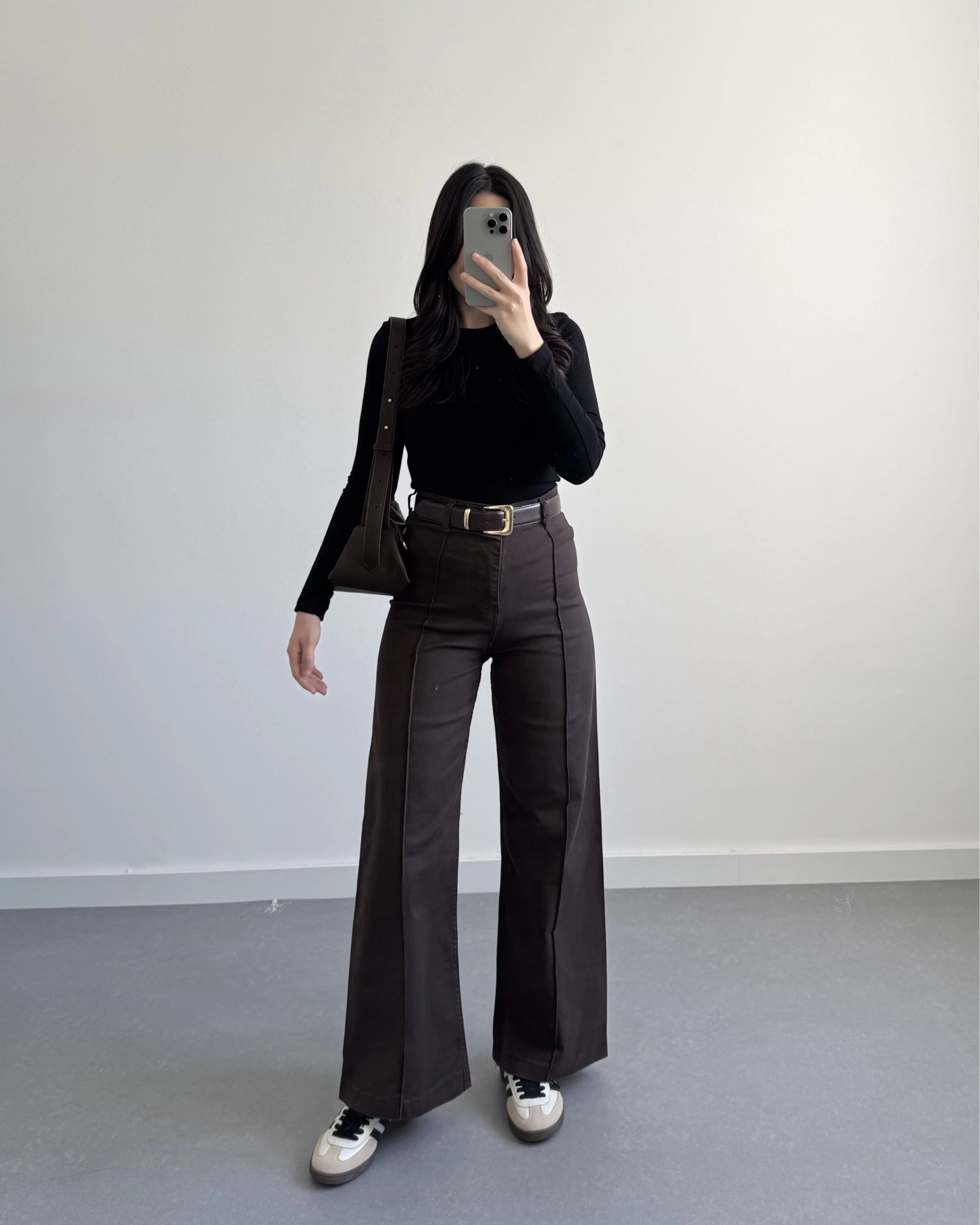 YÜKSEK BEL ÇİMALI KAHVE JEAN