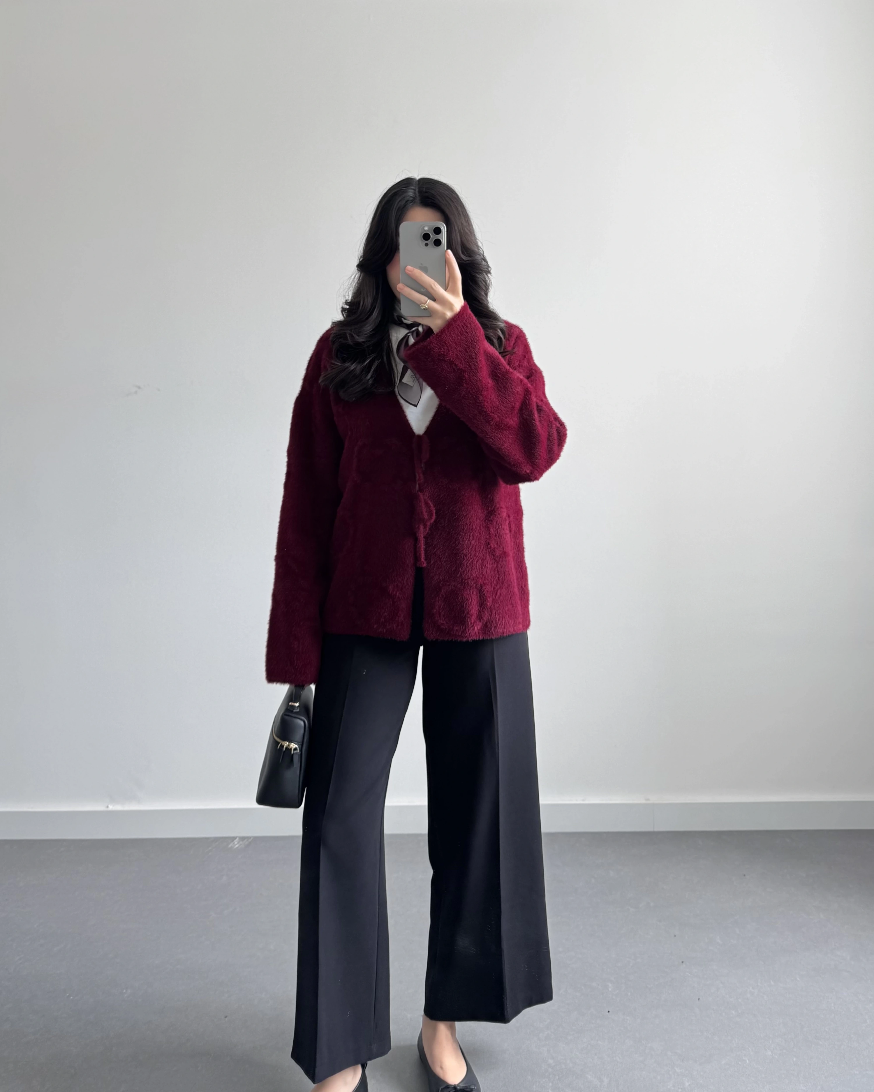 YUMOŞ ÖNDEN BAĞLAMALI HIRKA BORDO