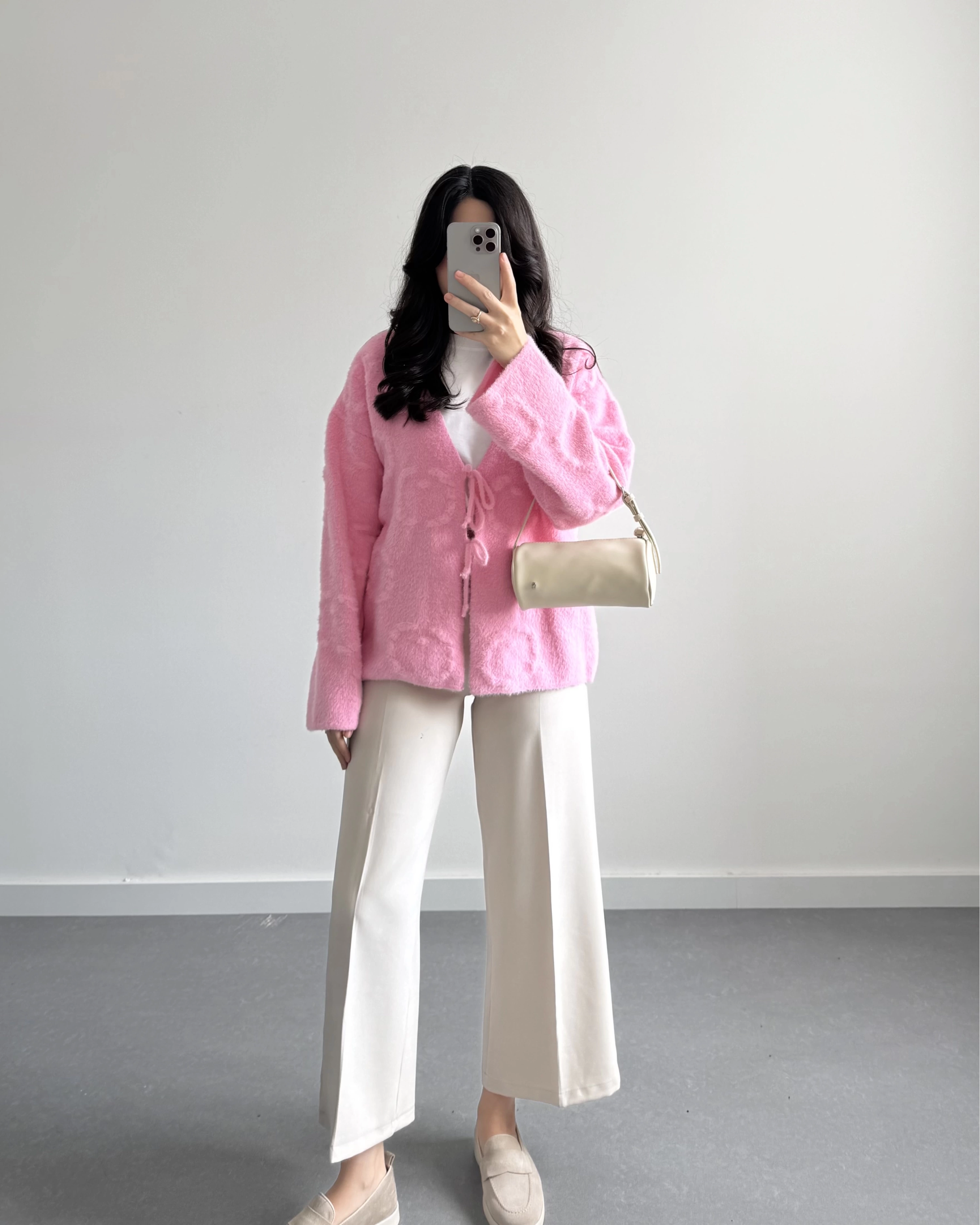 YUMOŞ ÖNDEN BAĞLAMALI HIRKA PEMBE