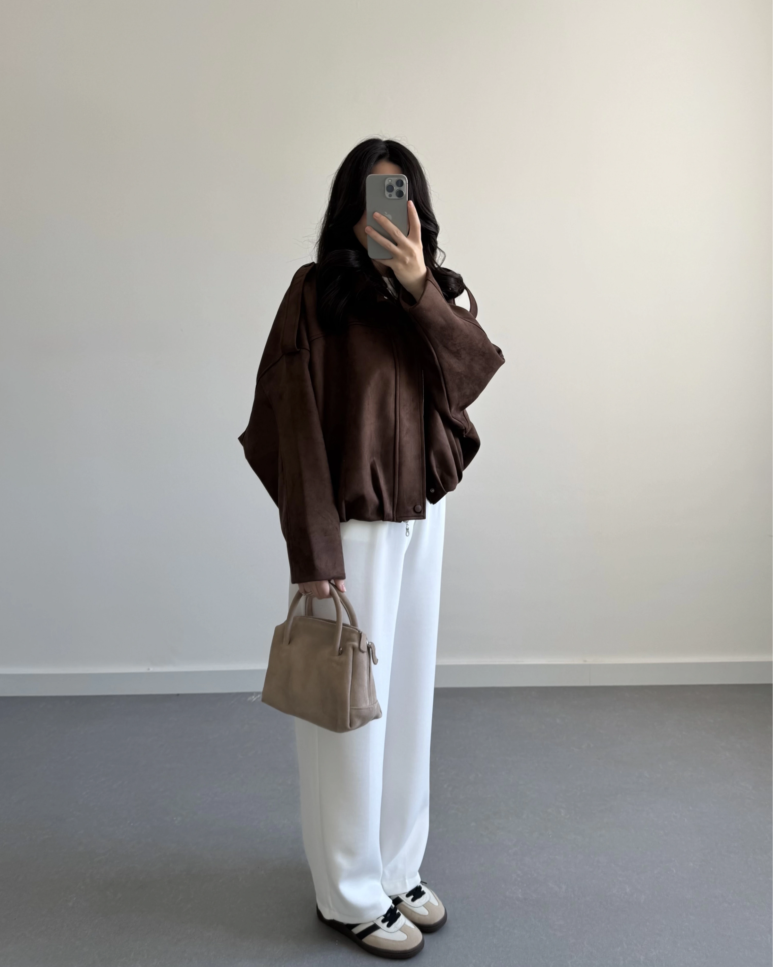 ZR MODEL SÜET BOMBER CEKET KAHVE