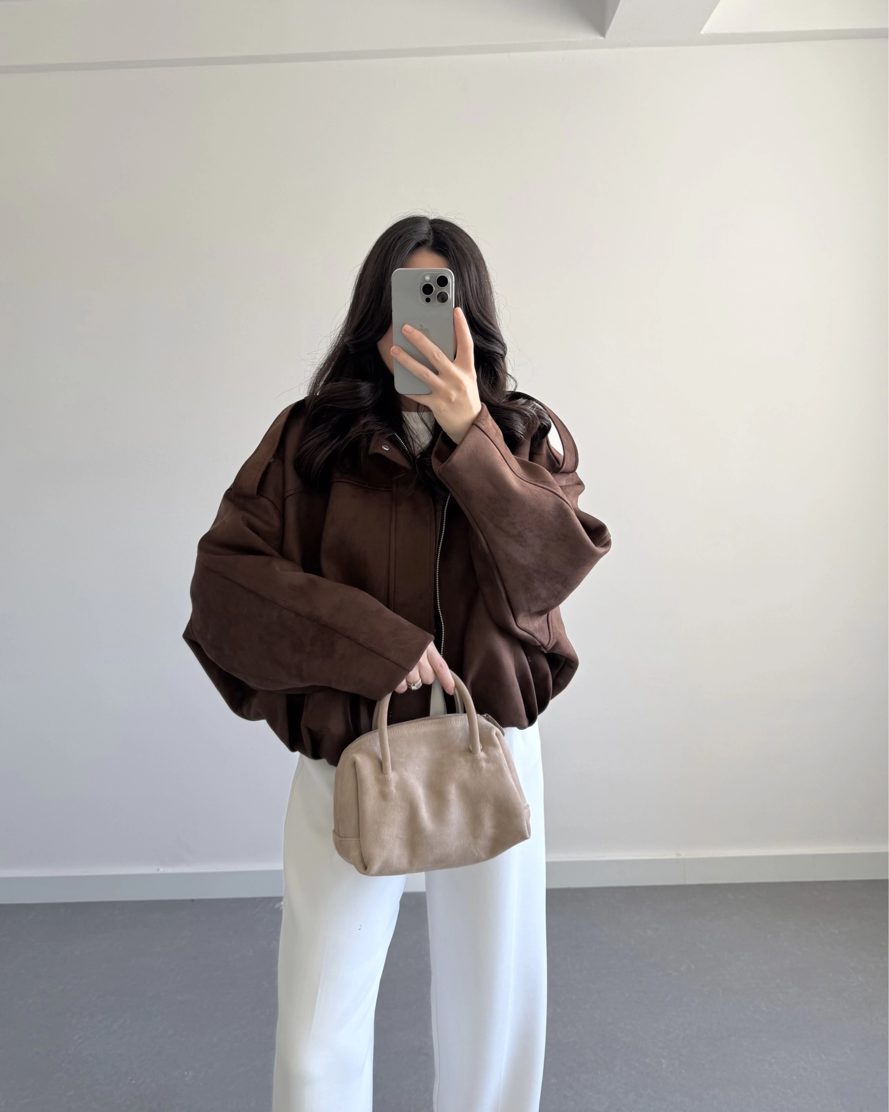 ZR MODEL SÜET BOMBER CEKET KAHVE