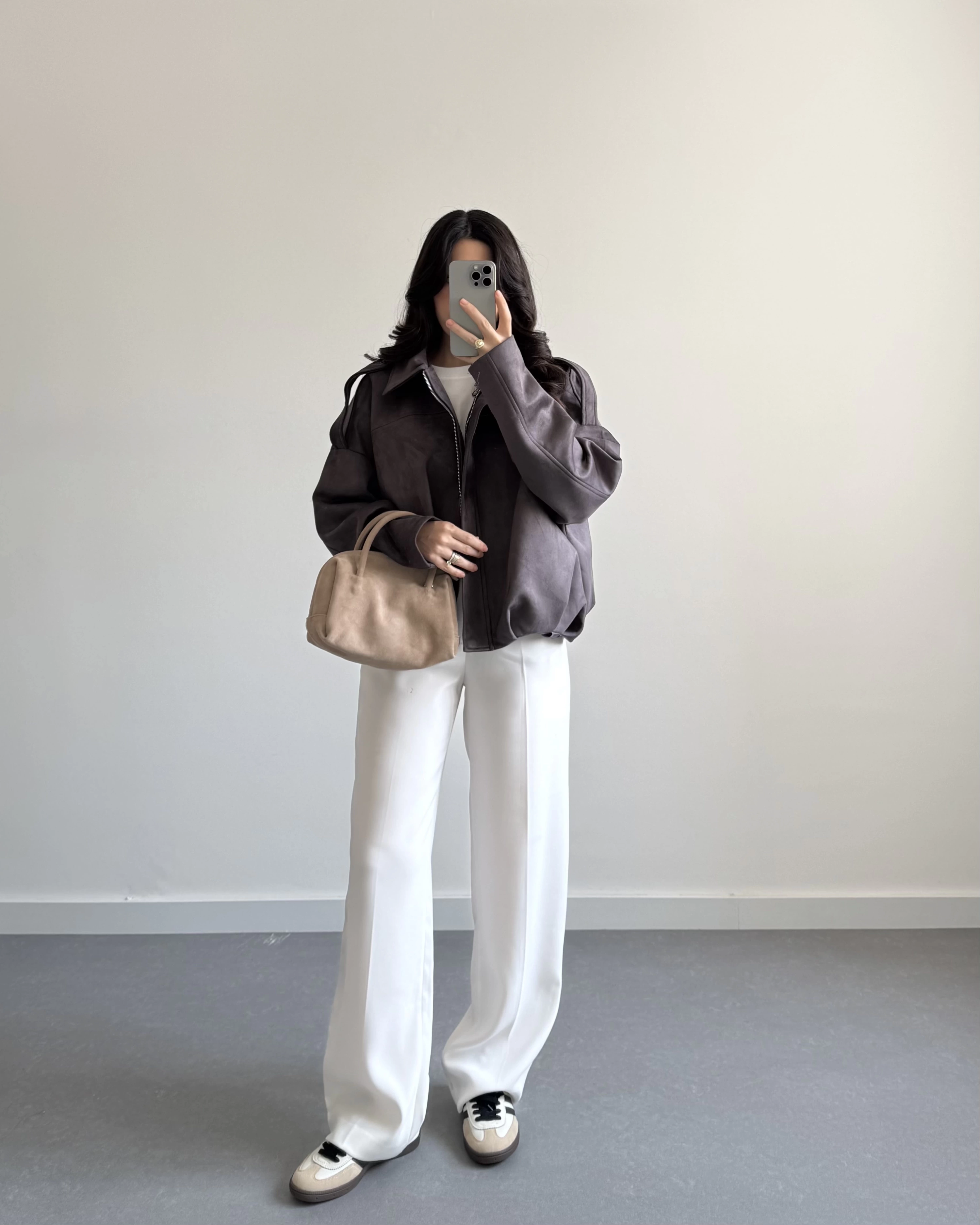 ZR MODEL SÜET BOMBER CEKET ANTRASİT