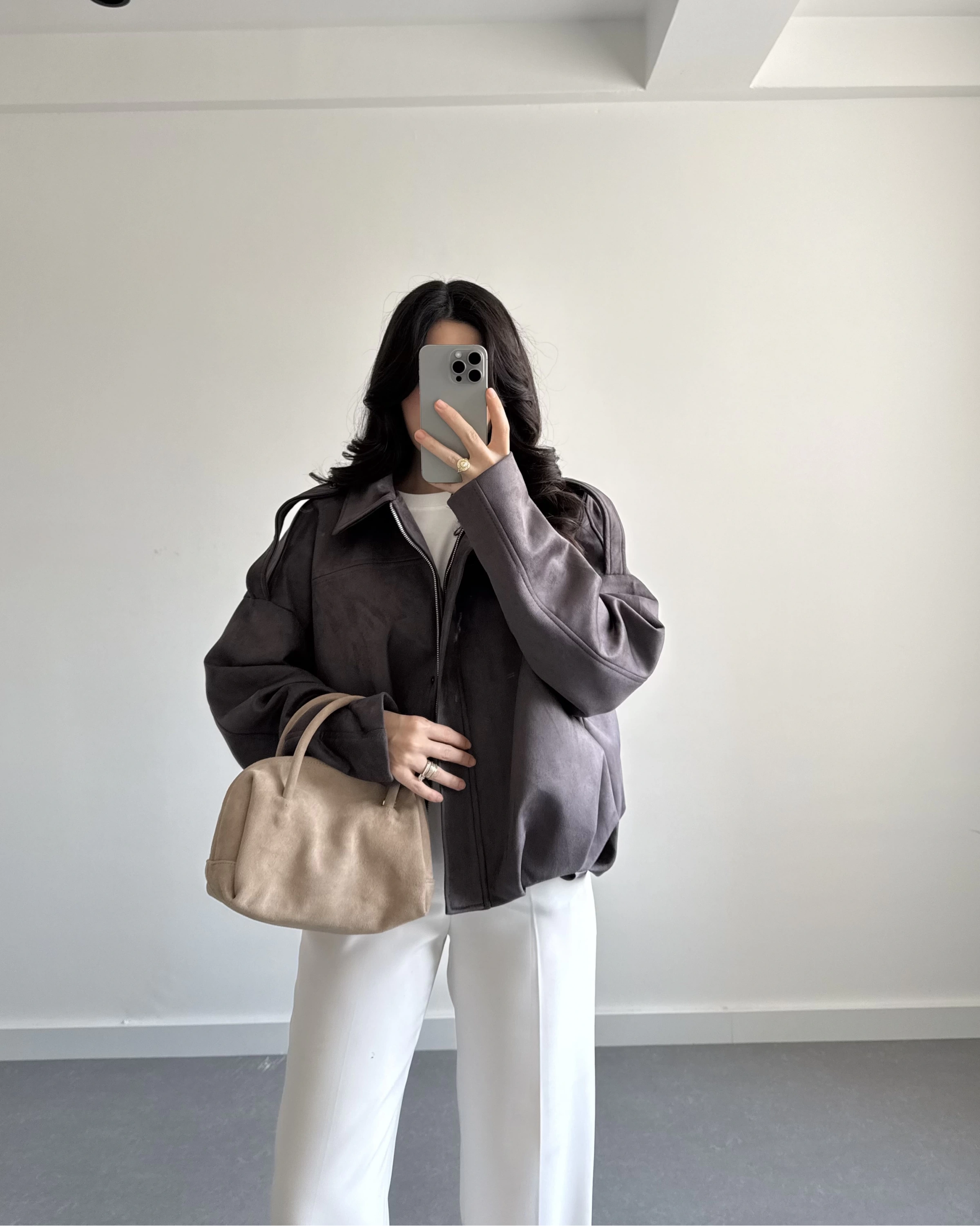 ZR MODEL SÜET BOMBER CEKET ANTRASİT