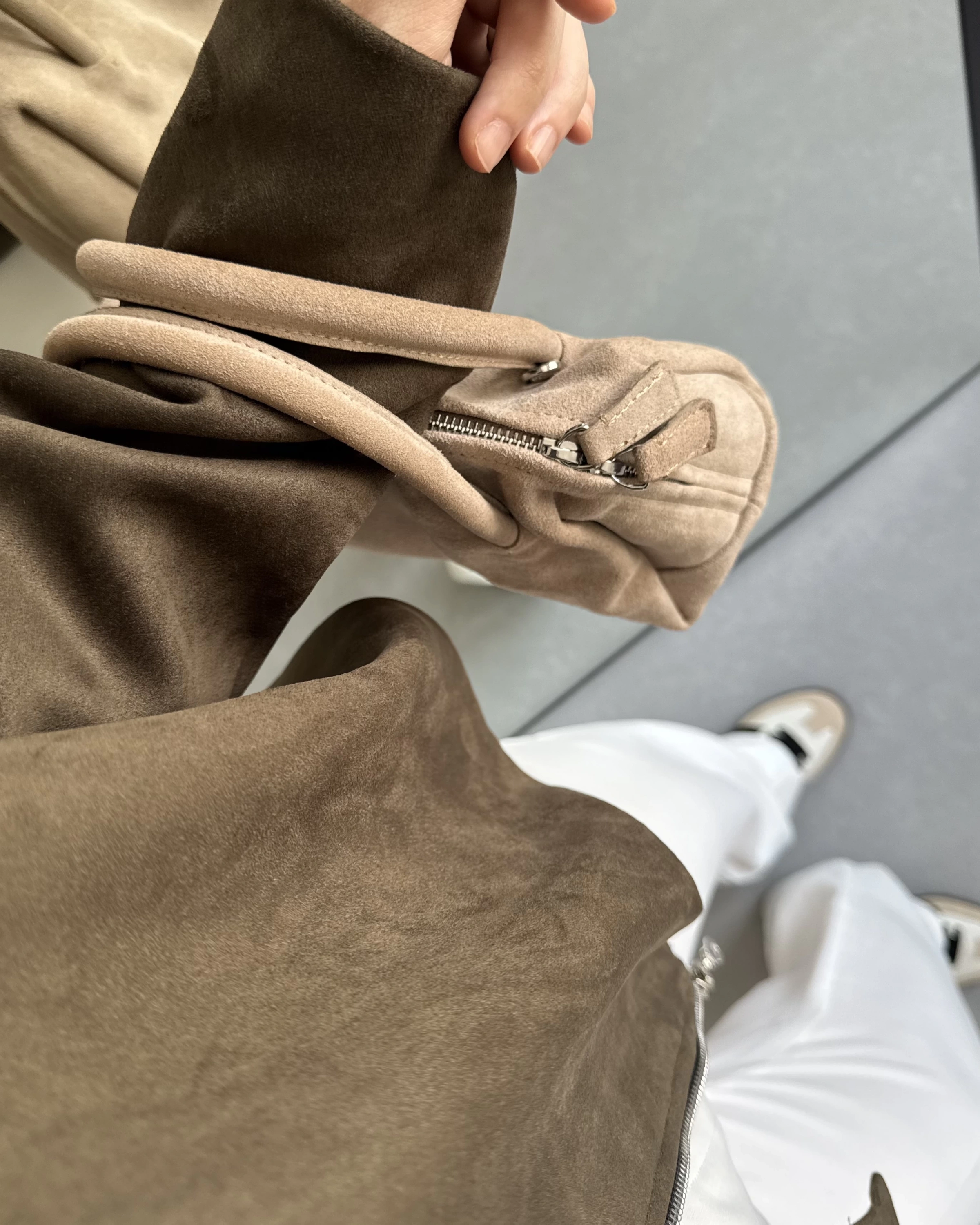 ZR MODEL SÜET BOMBER CEKET HAKİ