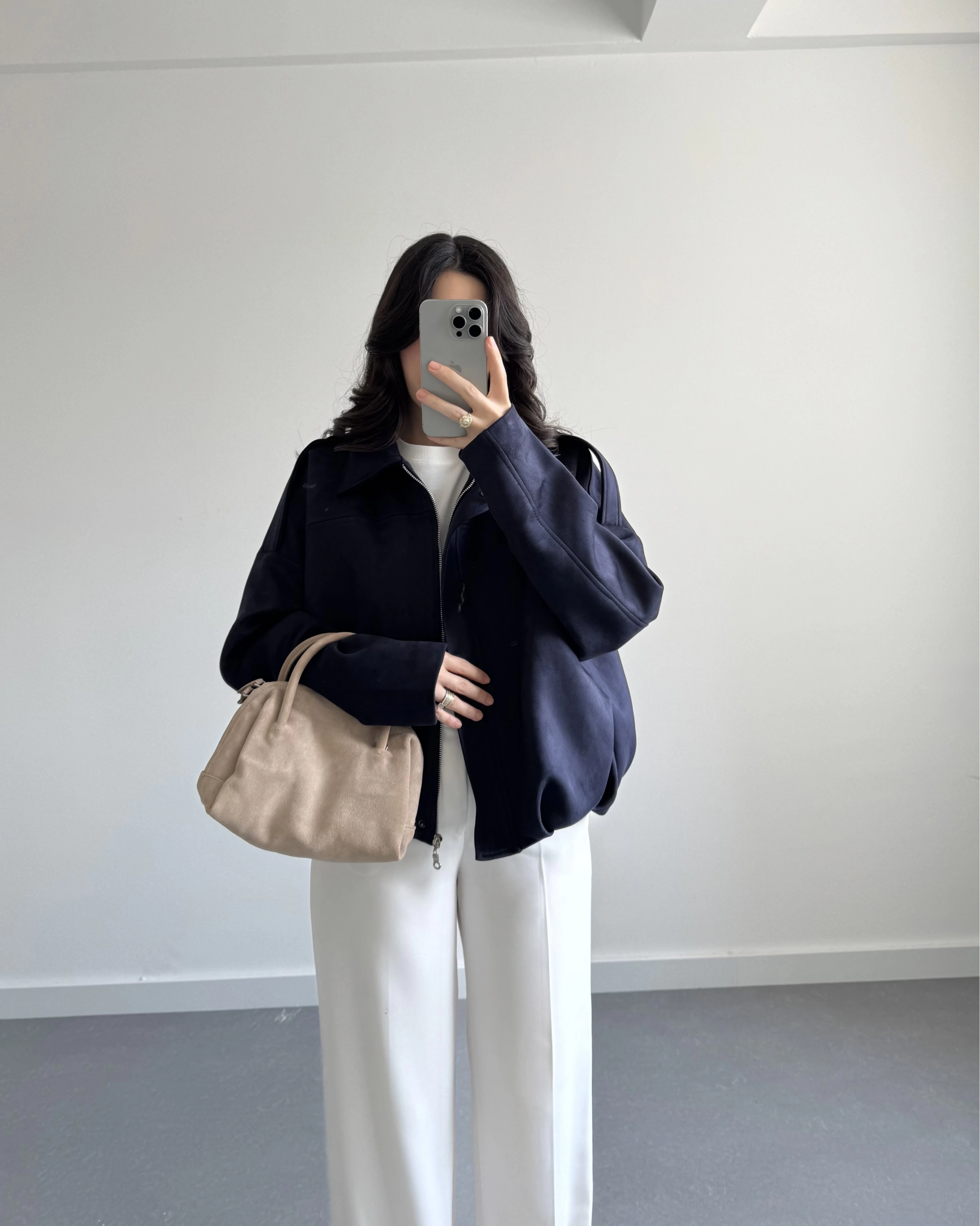 ZR MODEL SÜET BOMBER CEKET LACİVERT