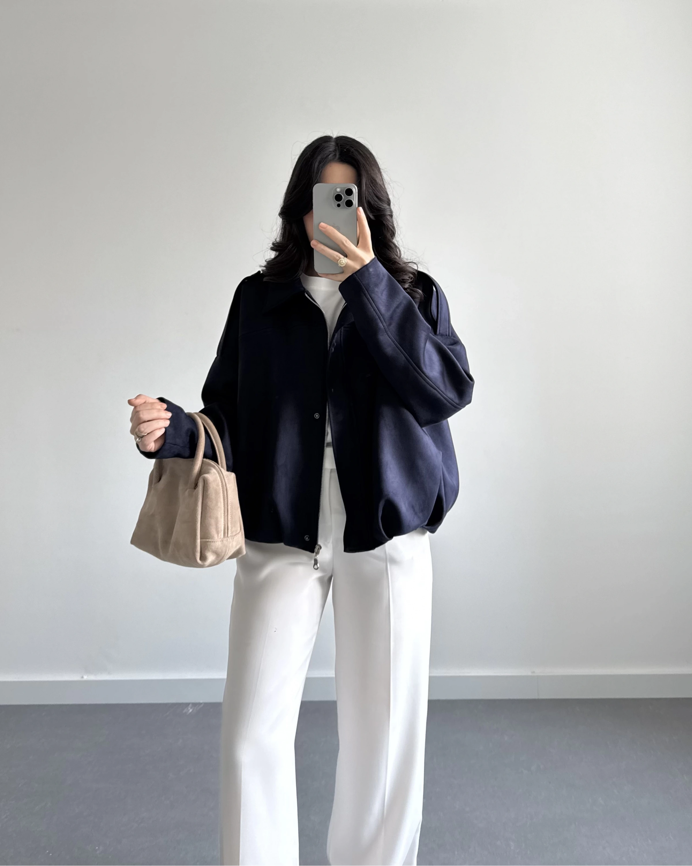 ZR MODEL SÜET BOMBER CEKET LACİVERT