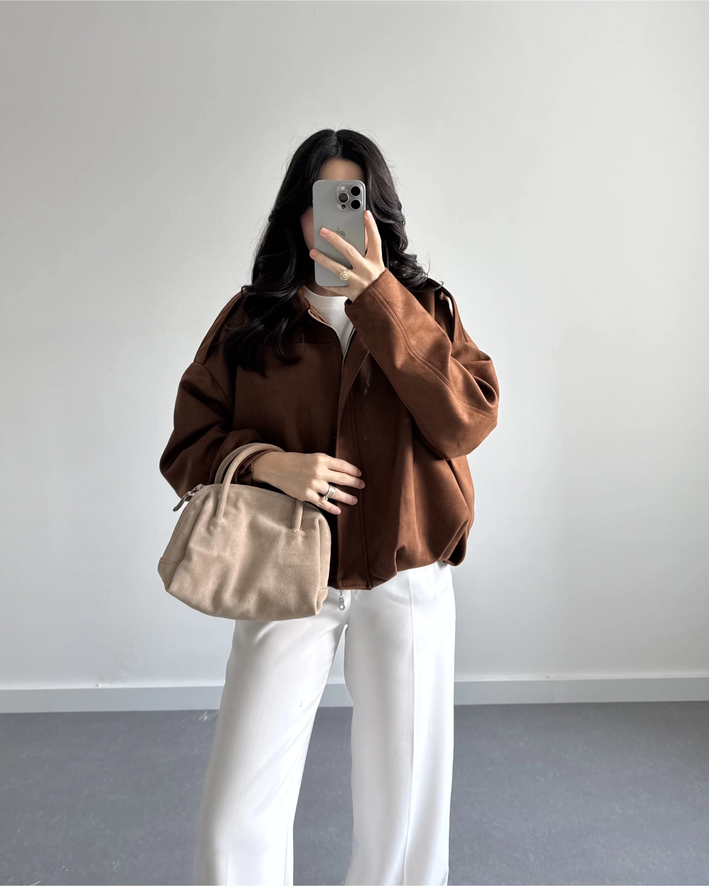 ZR MODEL SÜET BOMBER CEKET TABA