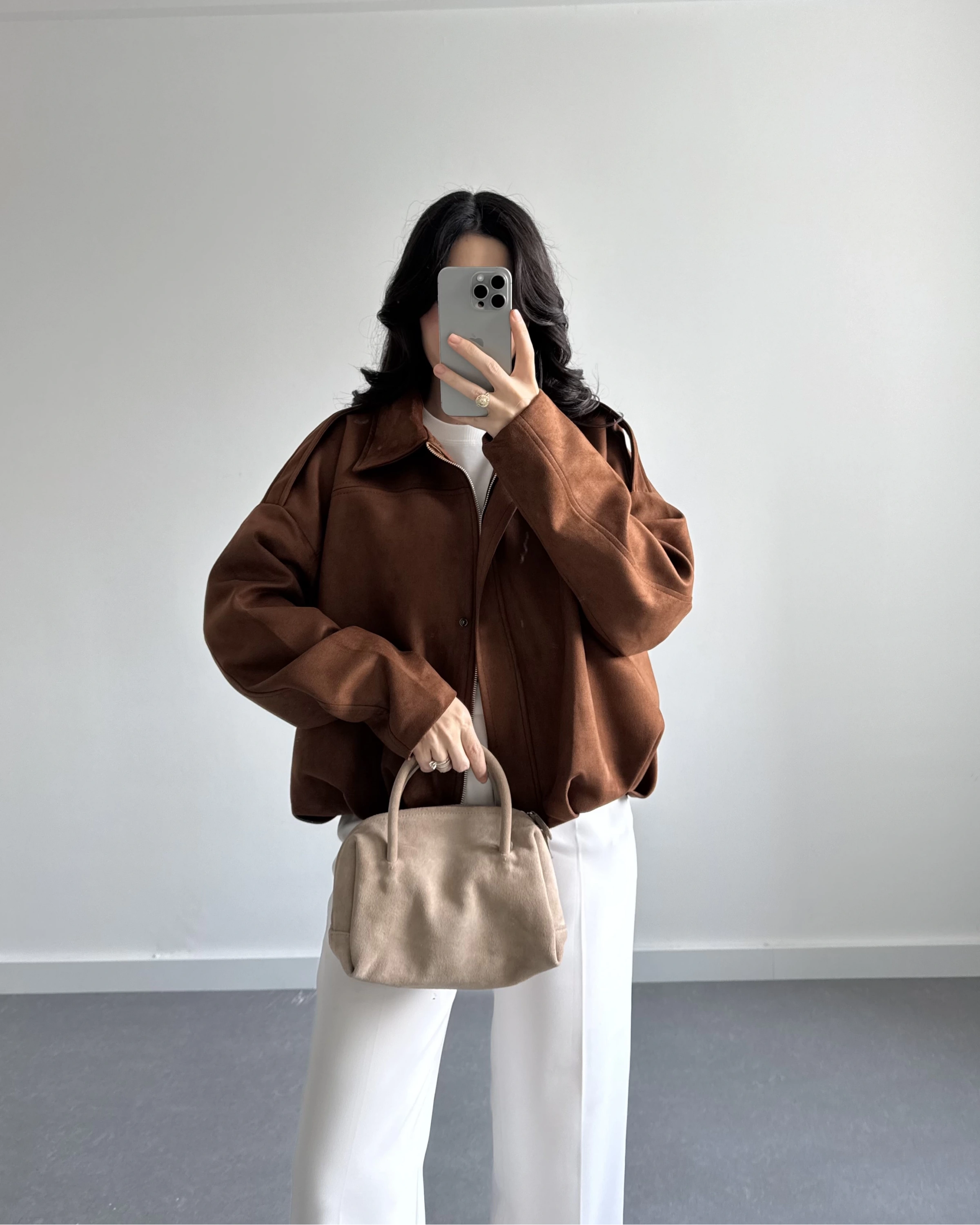 ZR MODEL SÜET BOMBER CEKET TABA