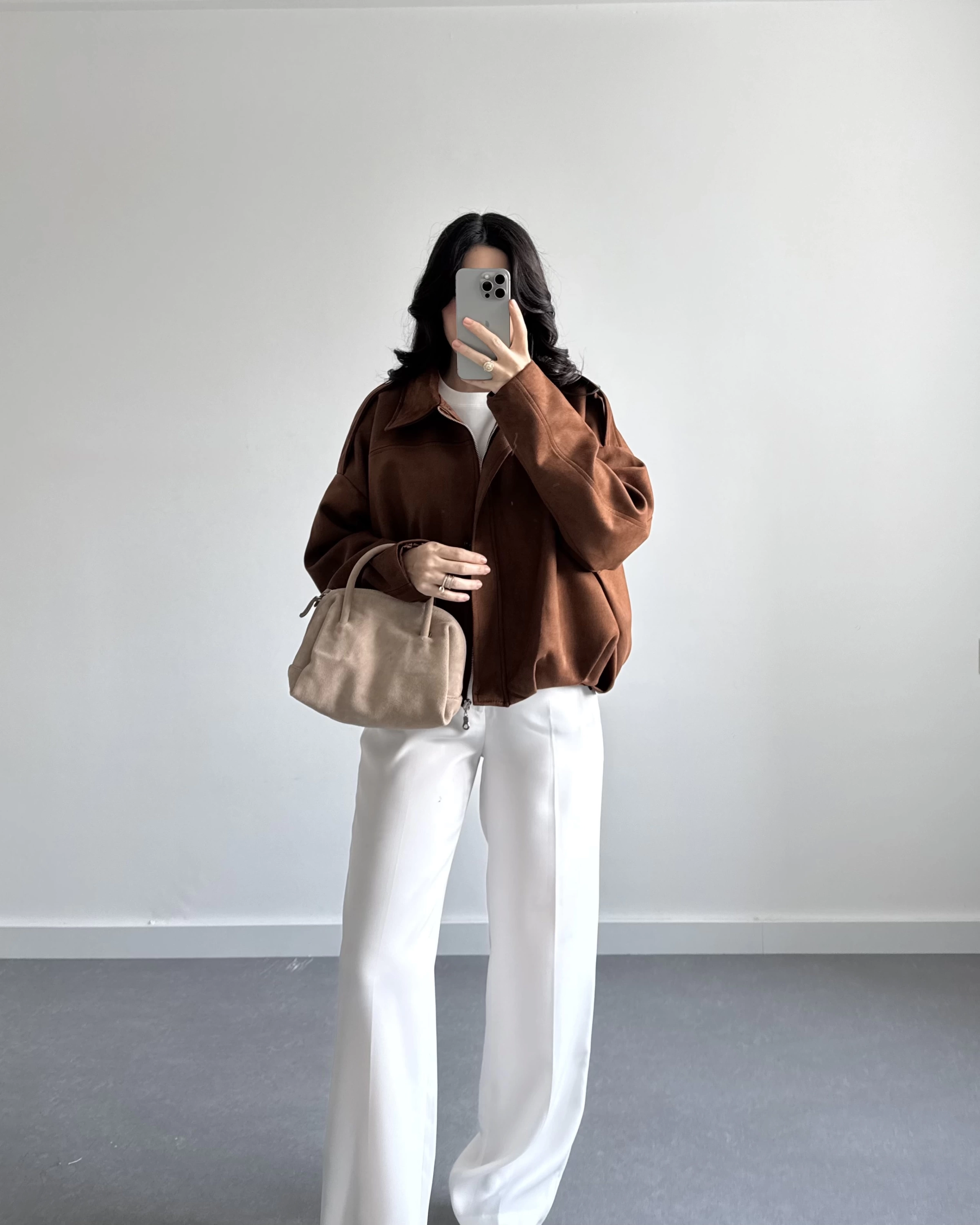 ZR MODEL SÜET BOMBER CEKET TABA