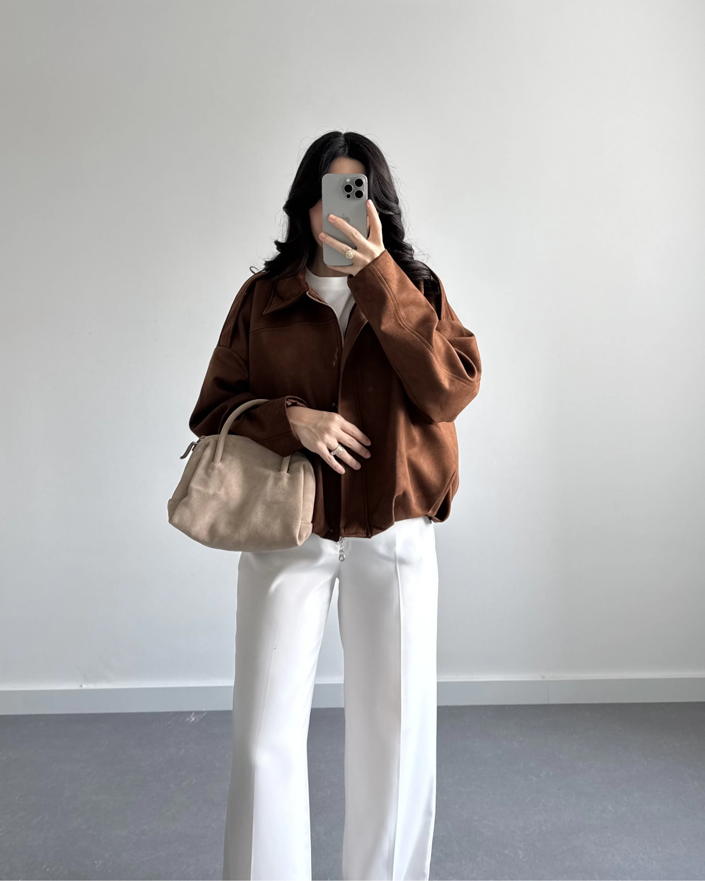 ZR MODEL SÜET BOMBER CEKET TABA