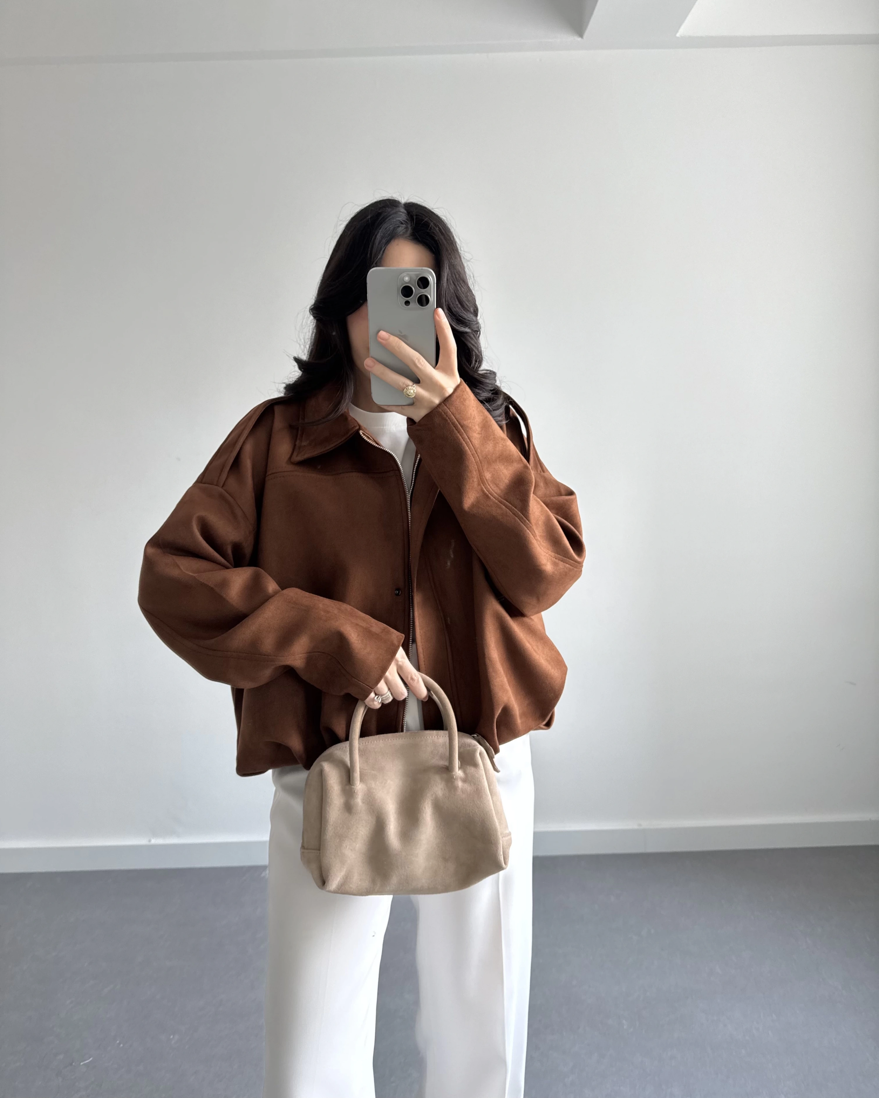 ZR MODEL SÜET BOMBER CEKET TABA