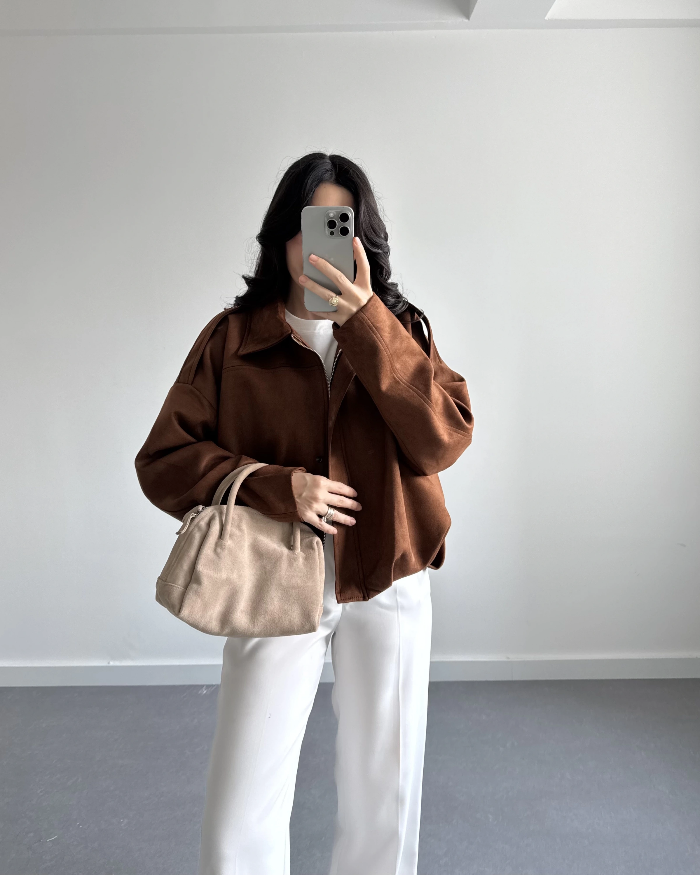 ZR MODEL SÜET BOMBER CEKET TABA