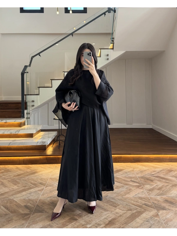 SİYAH CRUSH ETEK -253000