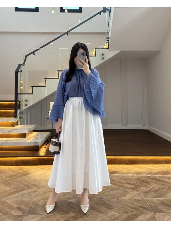 BEYAZ KLOŞ ETEK -5039