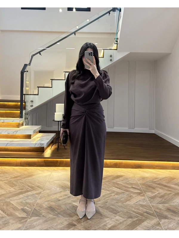 KAHVE ÖNÜ BURGU ETEK TAKIM -0674