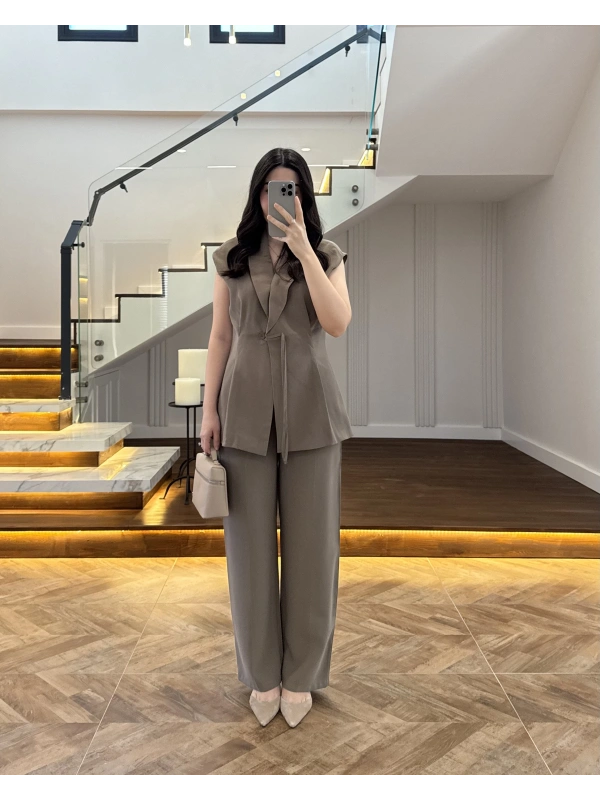 HAKİ PREMİUM YELEK TAKIM -8995