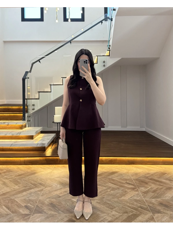 MÜRDÜM VOLANLI YELEKLİ TAKIM-8906