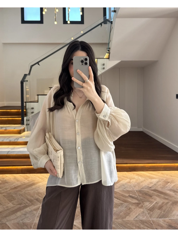 TAŞ TRANSPARAN SALAŞ GÖMLEK