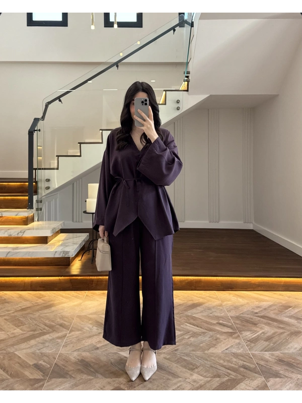 MÜRDÜM BAĞLAMALI DÜĞMELİ TAKIM -8916