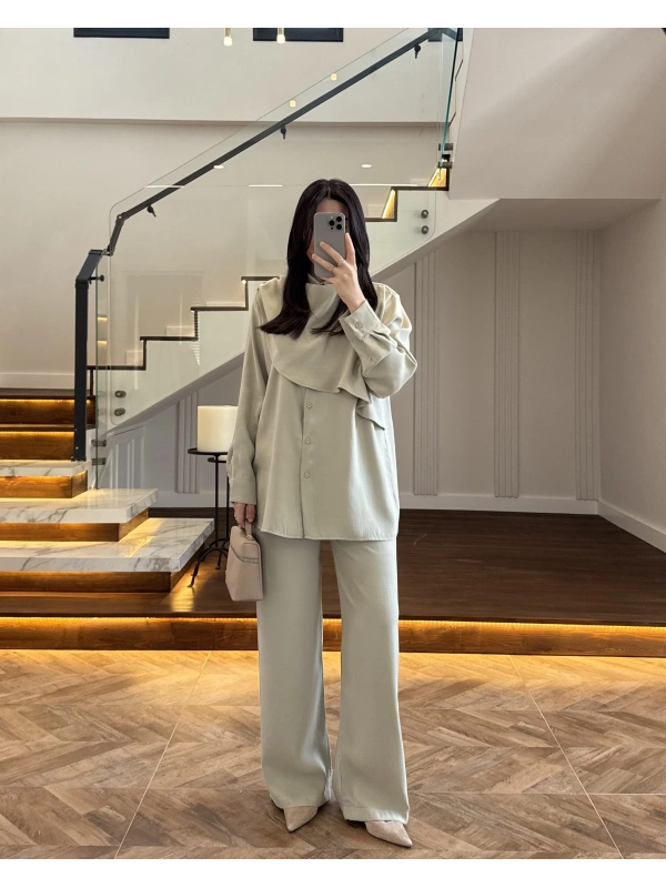 MİNT ŞAL DETAY TAKIM -9043