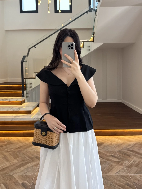 MADONNA YAKA YELEK SİYAH -8024