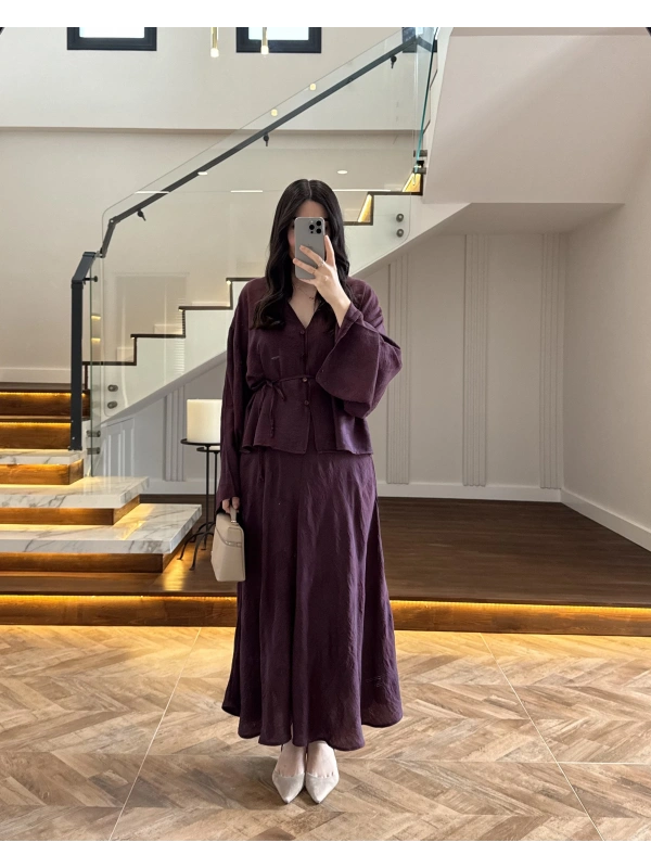 MÜRDÜM İTHAL KUMAŞ ETEK TAKIM-9061