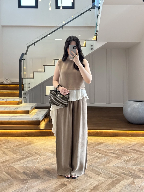 BRONZ GARNİLİ BLUZ PANTOLON TAKIM-51391