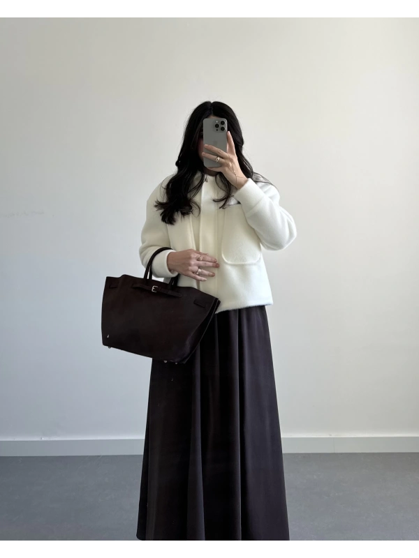 AHL PREMİUM EKRU KAŞE CEKET